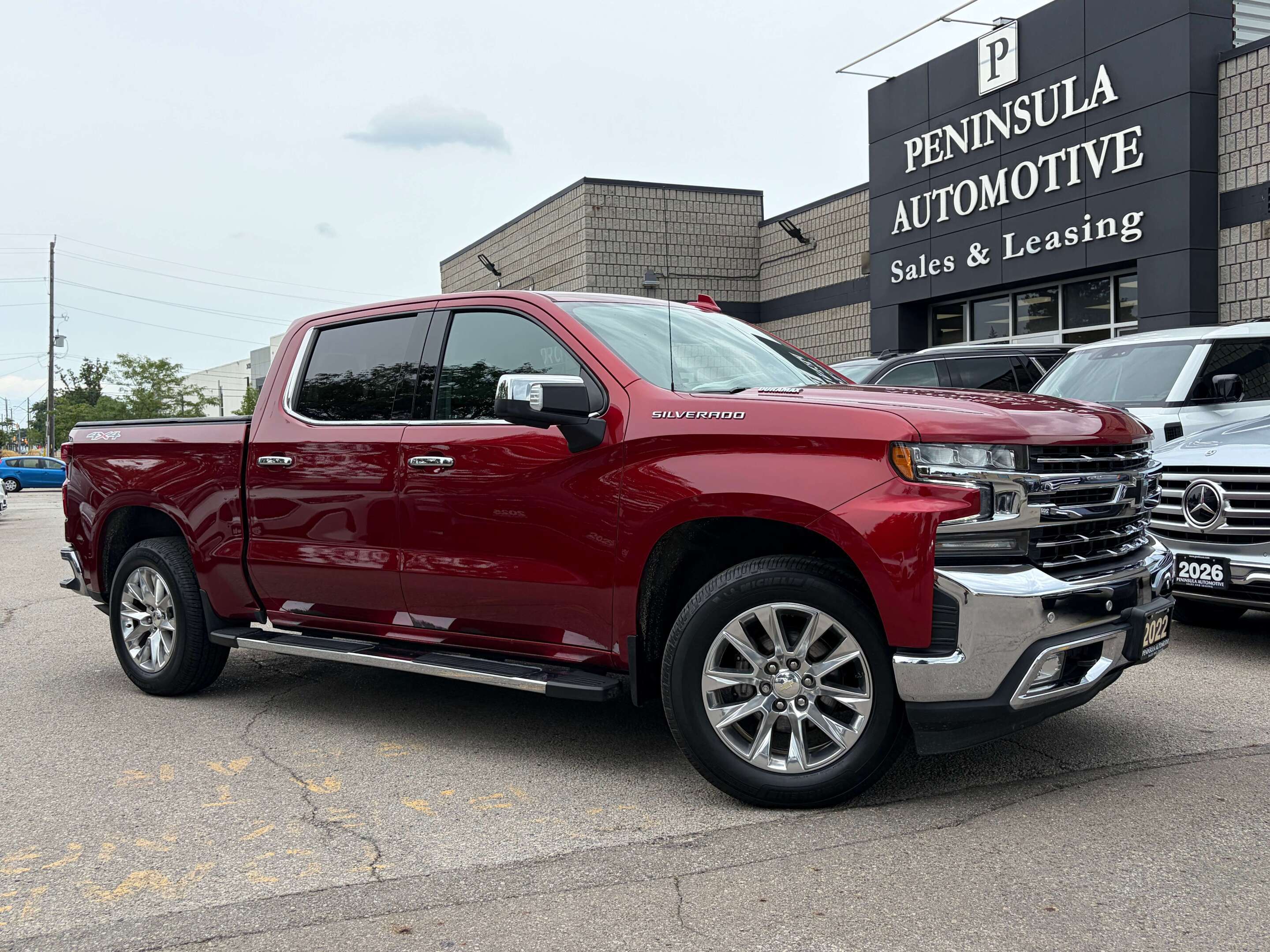 Cherry Red Tintcoat 2022 Chevrolet Silverado 1500 Pickup Truck Four-Wheel Drive Automatic
