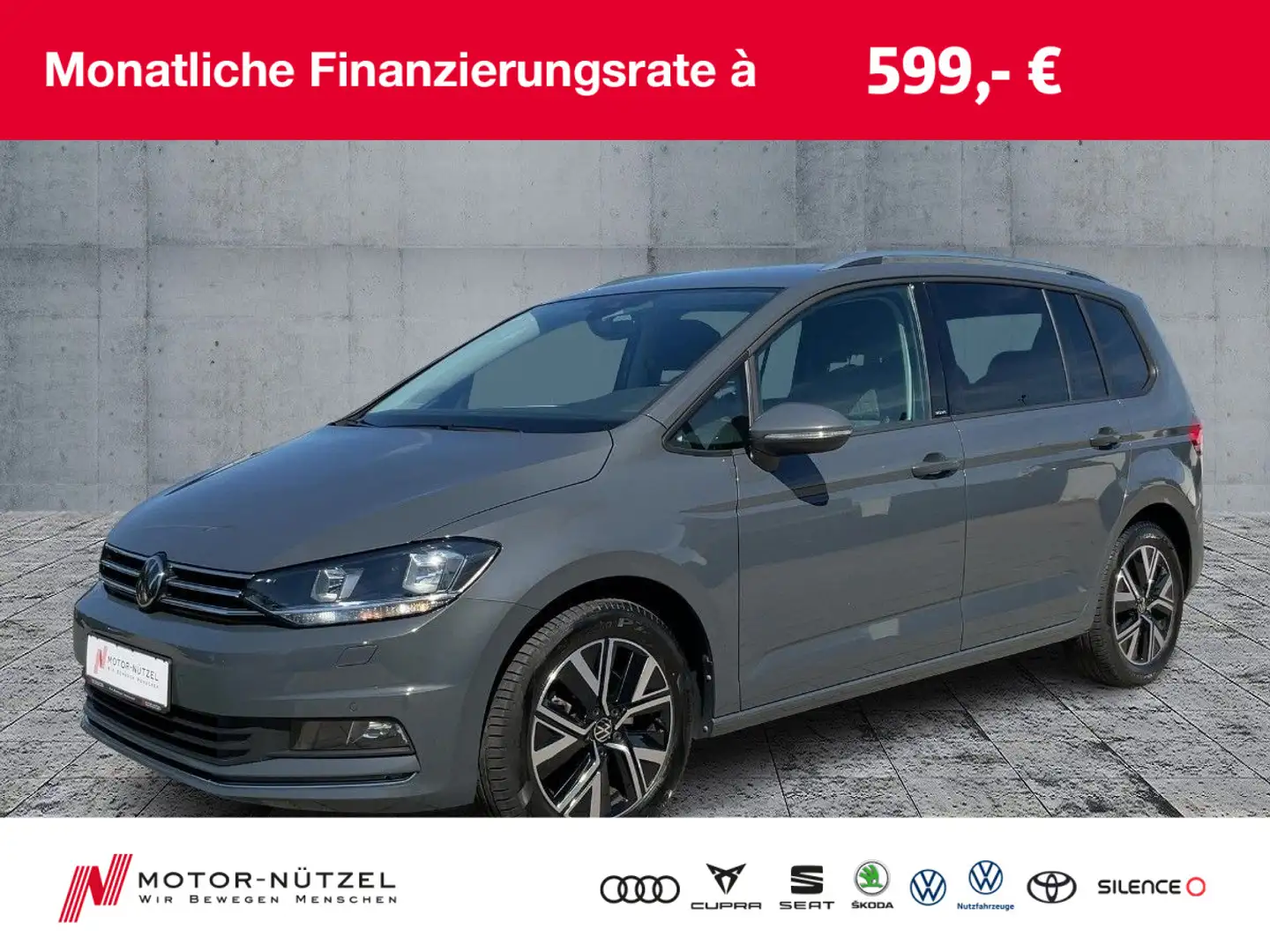 Volkswagen Touran 2.0 TDI DSG MOVE NAVI+KAMERA+ACC+17Z+SHZ Grau - 1