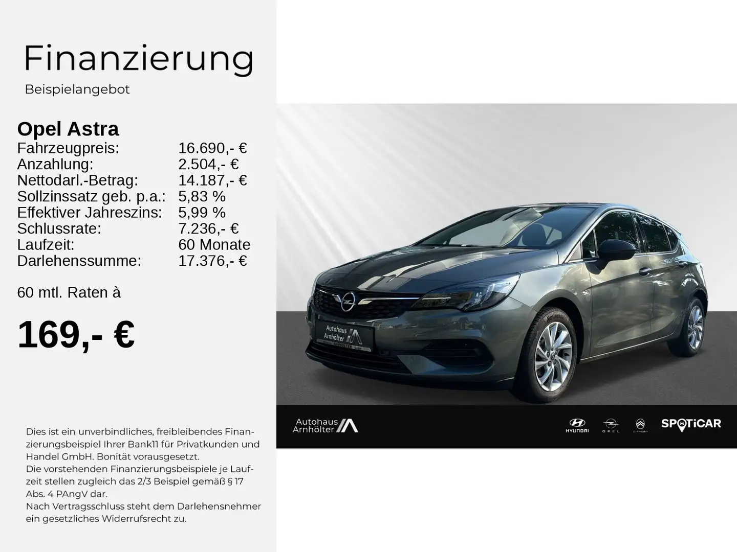 Opel Astra Opel Astra K Lim. 5-trg. Elegance +NAVI+LHZ+SHZ+ Grey - 2