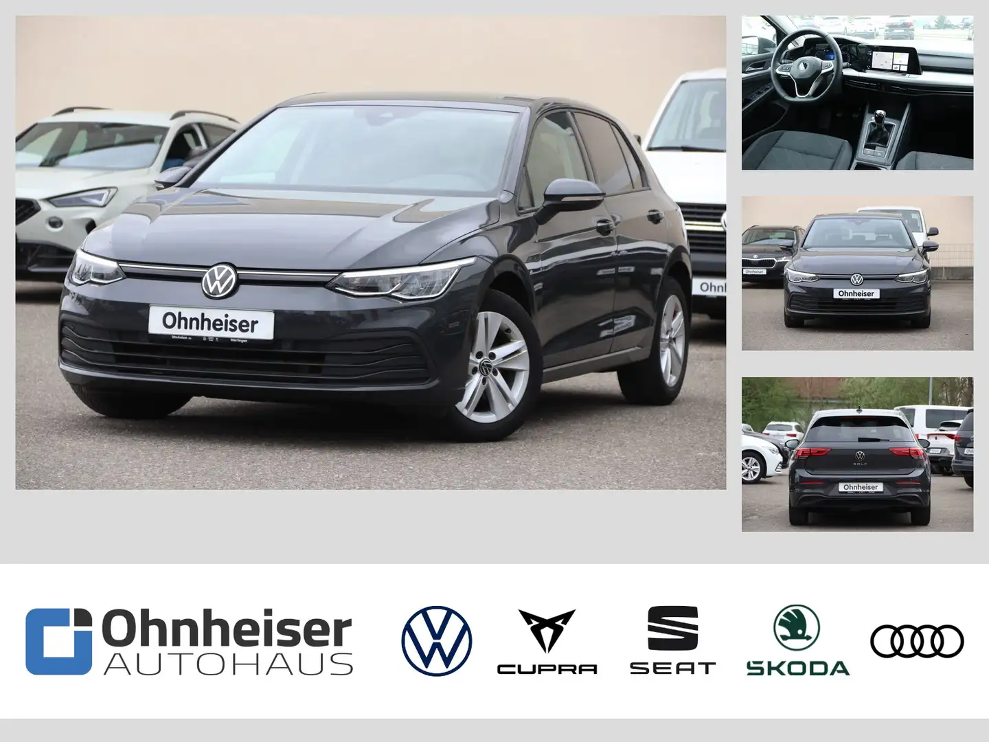 Volkswagen Golf VIII 2.0 TDI Life BUSINESS*NAVI*SHZ*ACC*PDC Grijs - 1