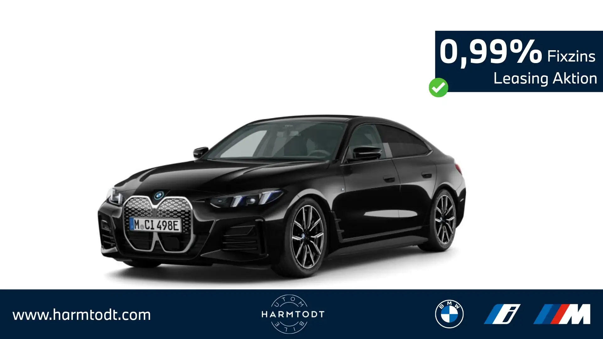 BMW i4 eDrive35 *M-Sportpaket*0,99% Fixzins-Leasing* Schwarz - 1