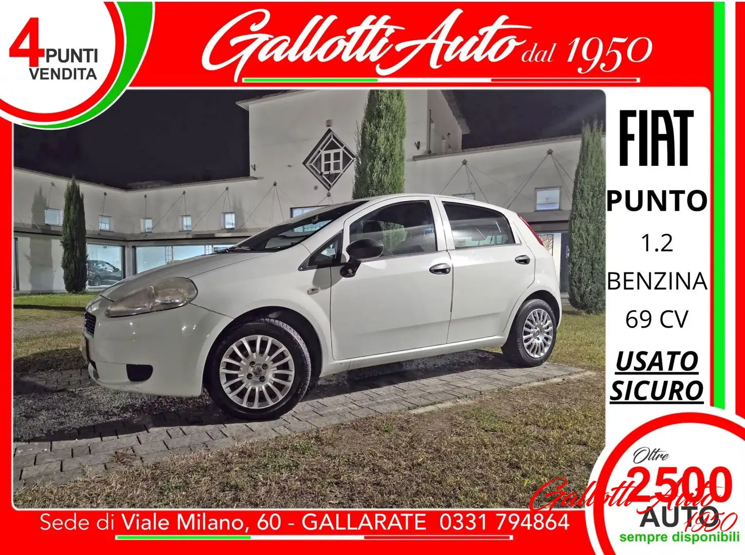 Fiat Punto 1.2 8V 5 porte Blanc - 1