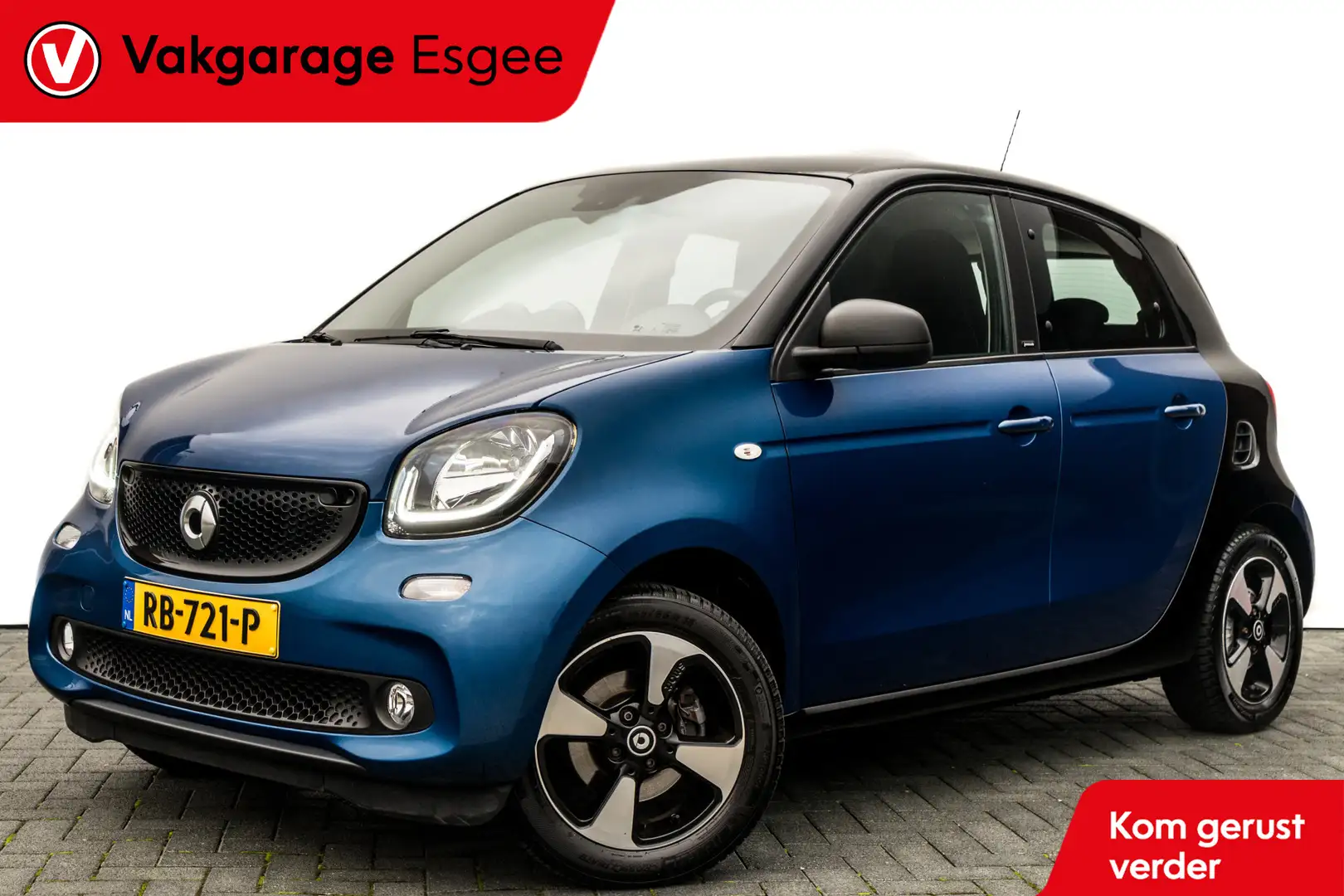 smart forFour 1.0 71 PK Passion | Automaat | Airco | | 15 Inch L Blauw - 1