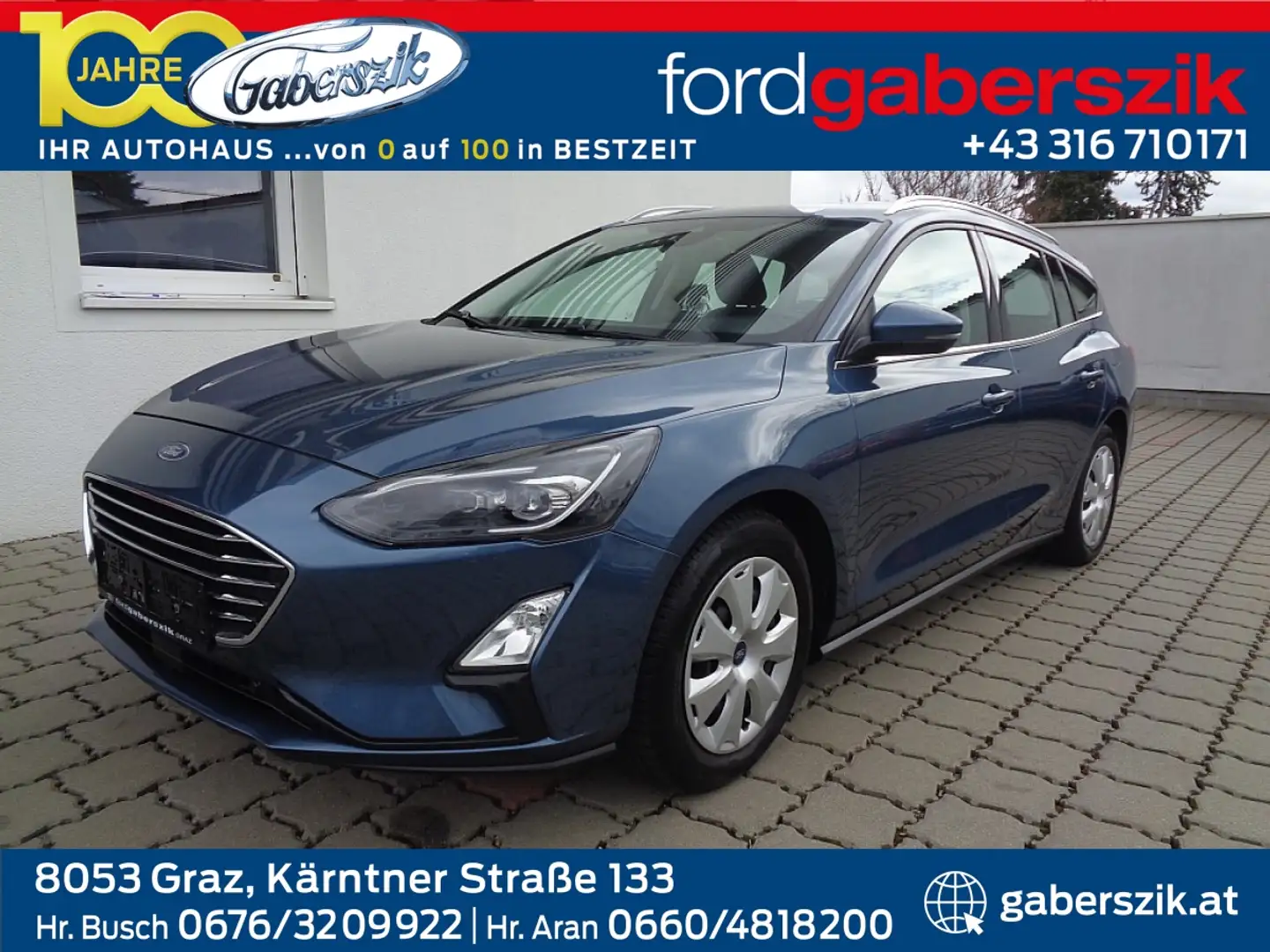 Ford Focus Traveller 1,0 EcoBoost Titanium Bleu - 1