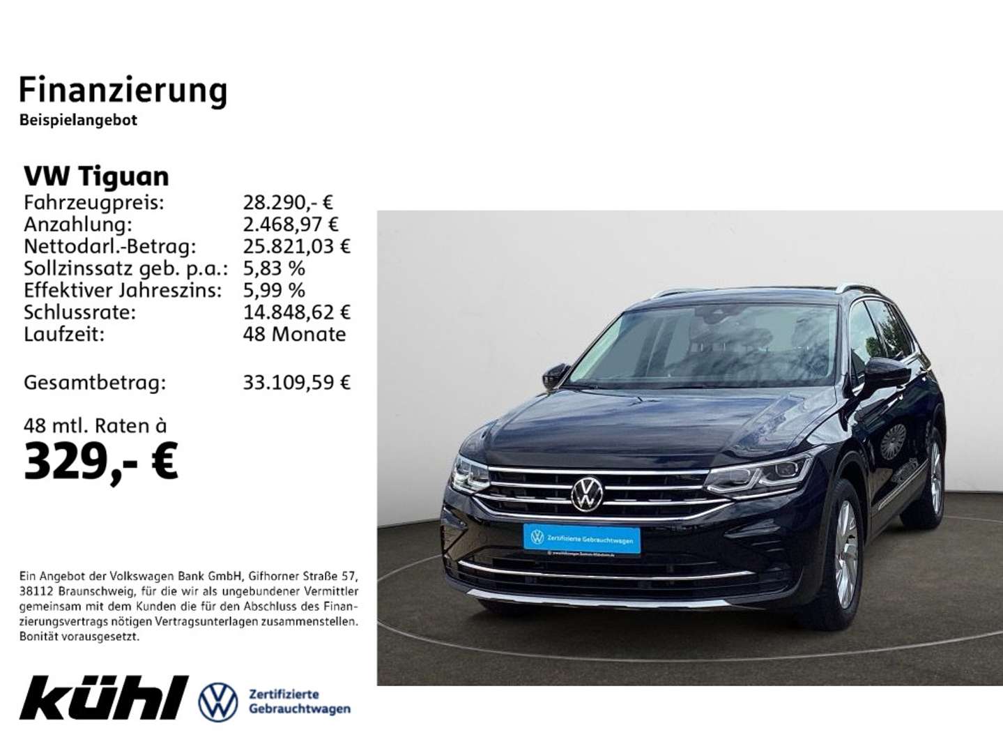 Volkswagen Tiguan nuo 478 €/ mėn Benzinas/Elektra 2022m. Kita Automatinė