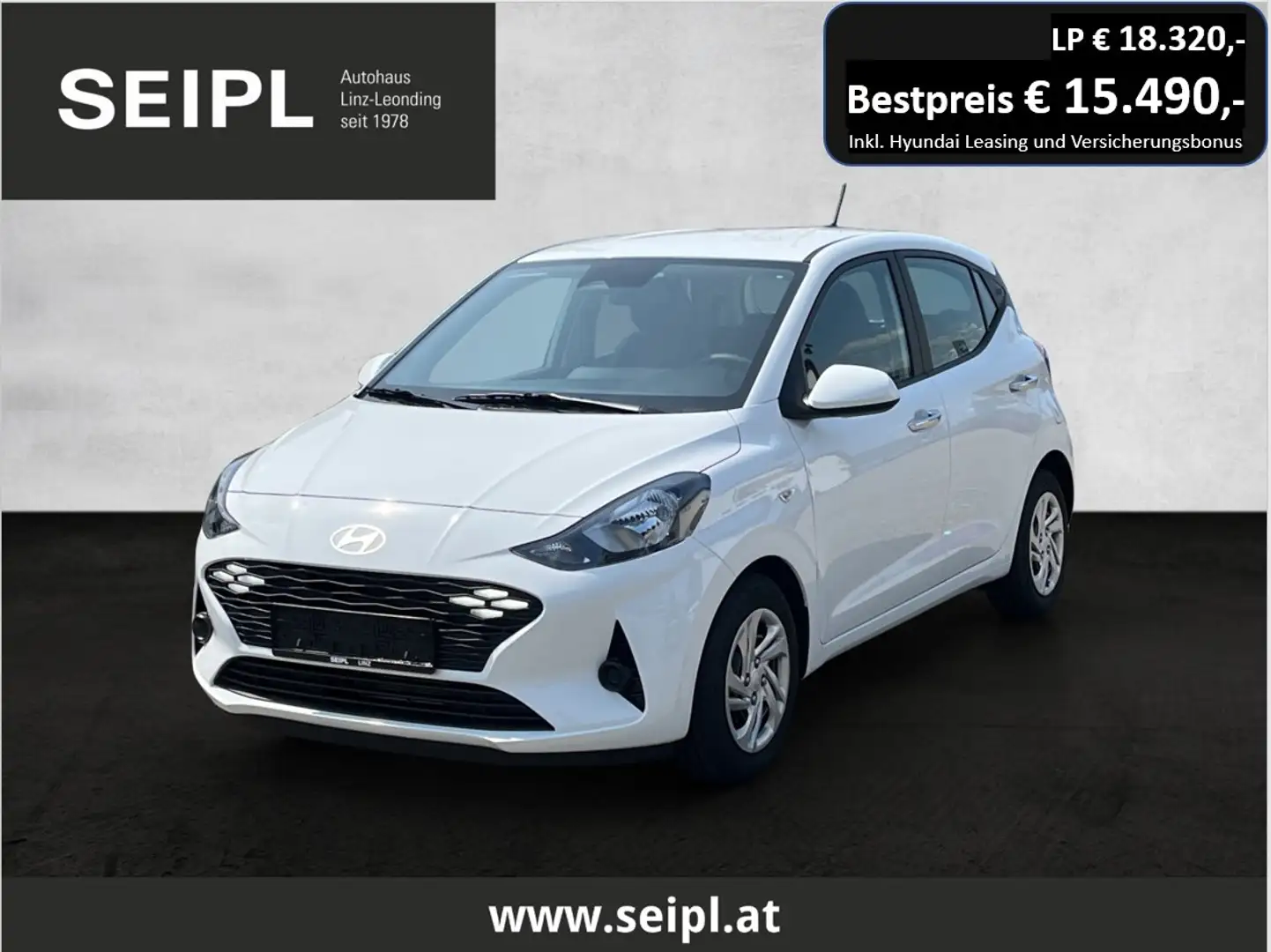 Hyundai i10 1,0 GO*€ 15.490- Superbonus* Weiß - 1
