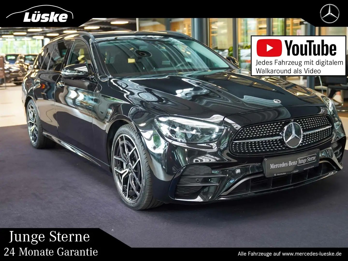 Mercedes-Benz E 220 E 220 d T AMG Line Night Totwinkel 360° CarPlay Noir - 1