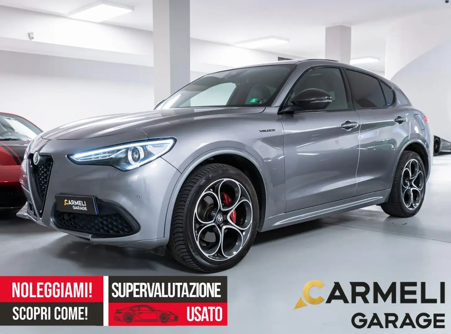 Alfa Romeo Stelvio 2.2 Turbodiesel 210 CV AT8 Q4 Veloce-CERCHI DA Grigio - 1