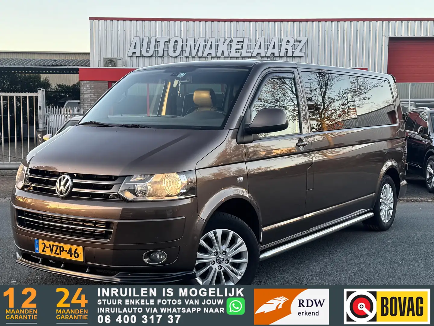 Volkswagen T5 Transporter 2.0 TDI L2H1 DC Comfortline NAP AUTOMAAT Bruin - 1