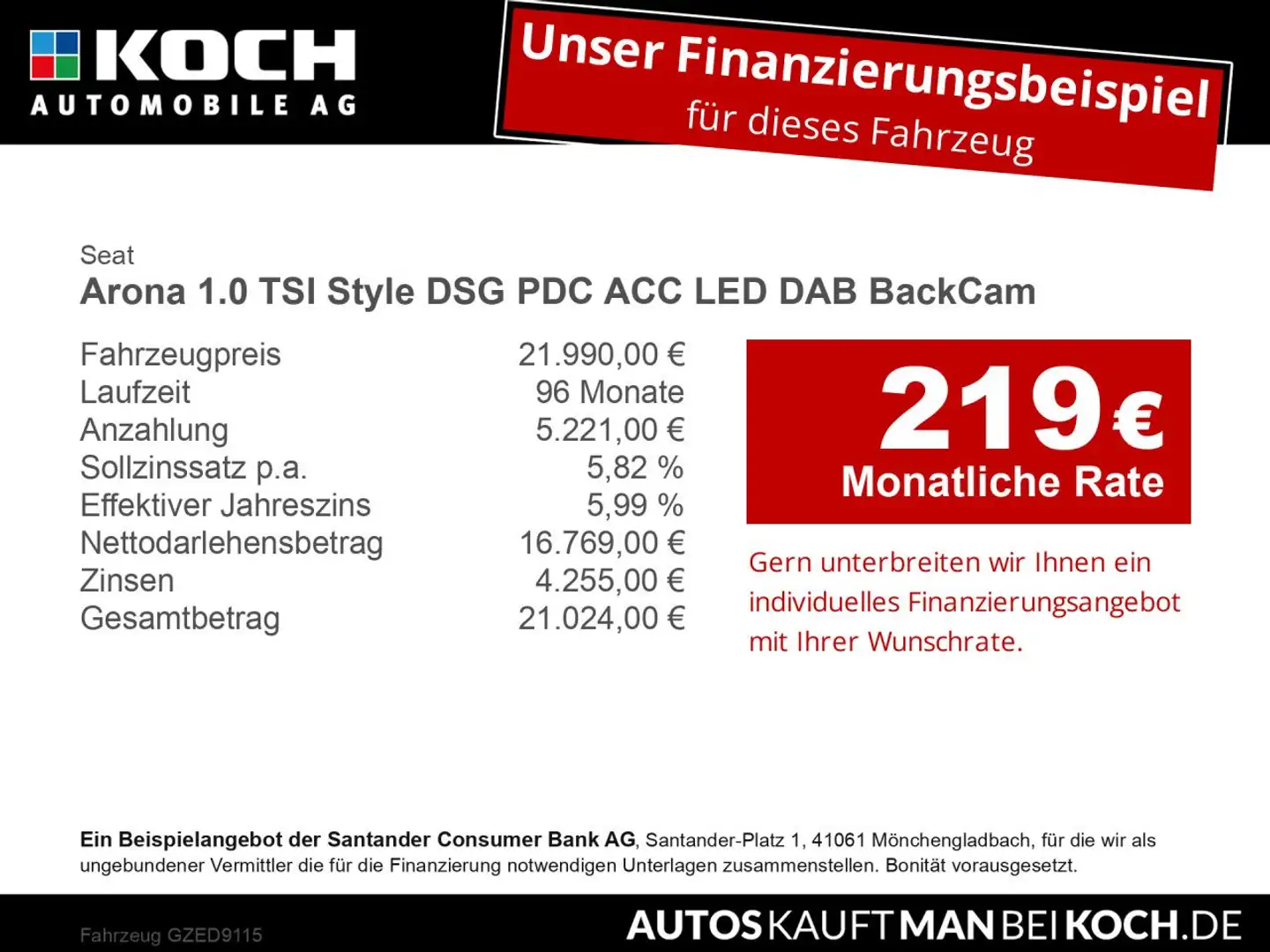 SEAT Arona 1.0 TSI Style DSG PDC ACC LED DAB BackCam Schwarz - 2