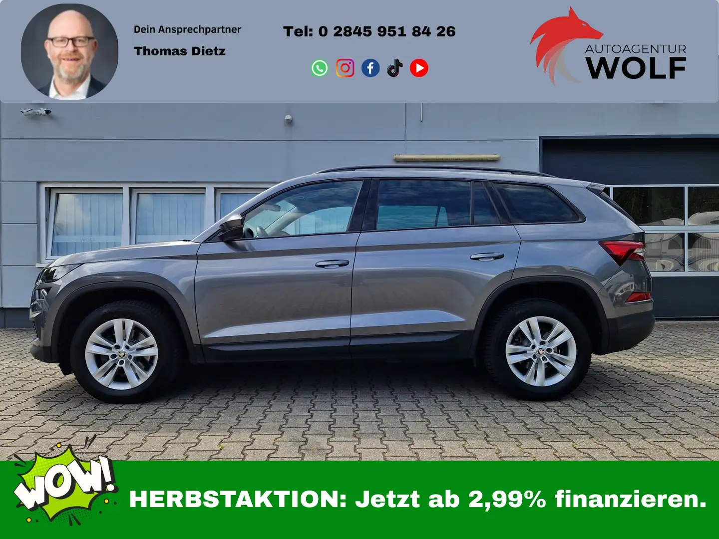 Skoda Kodiaq * Ambition*1.5TSI*AHK*Car*Play*LED*Audio-Navigati Grau - 1