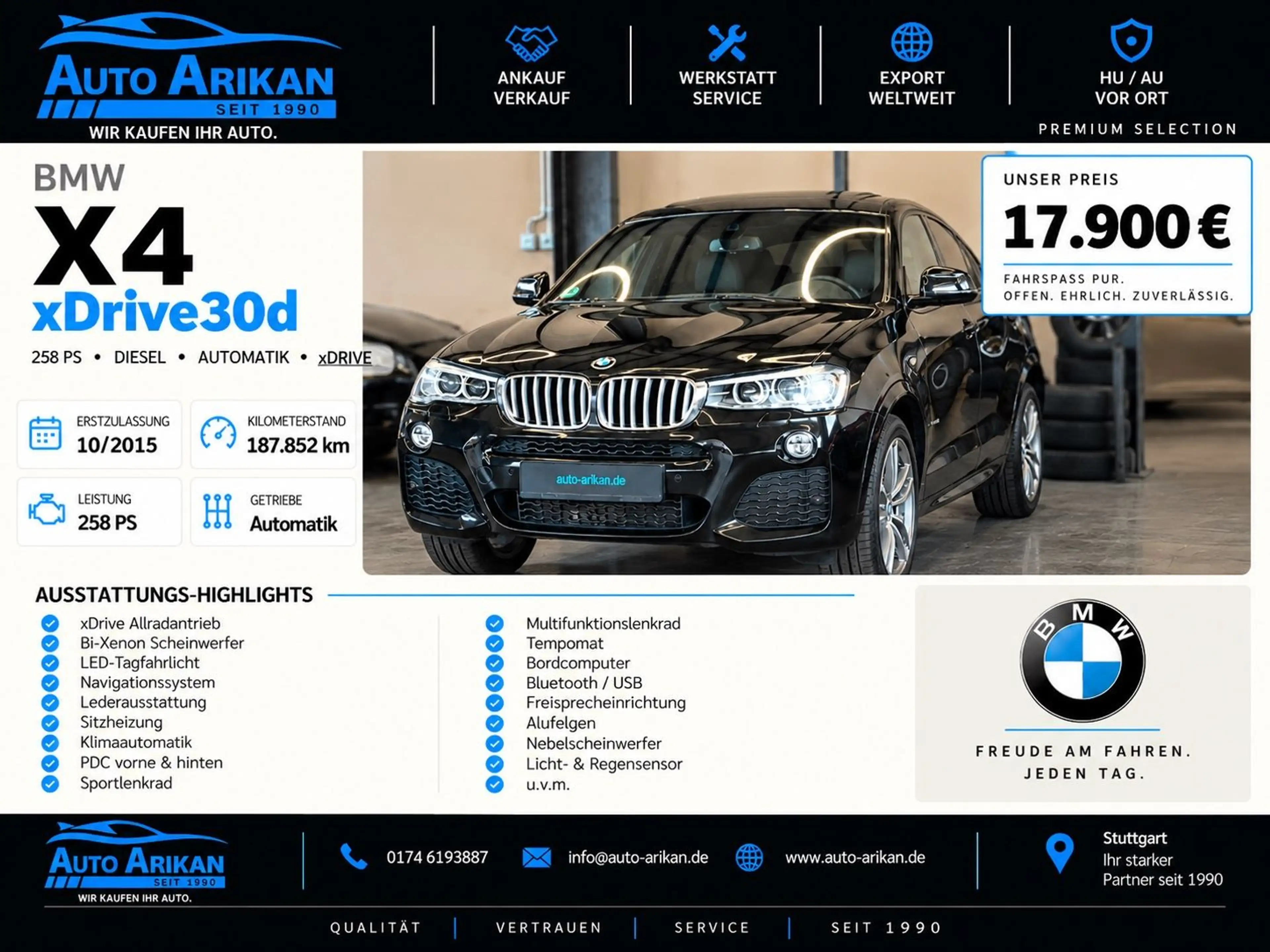 BMW X4 xDrive 30 d Schiebedach/Aus 2.Hand Gepflegt