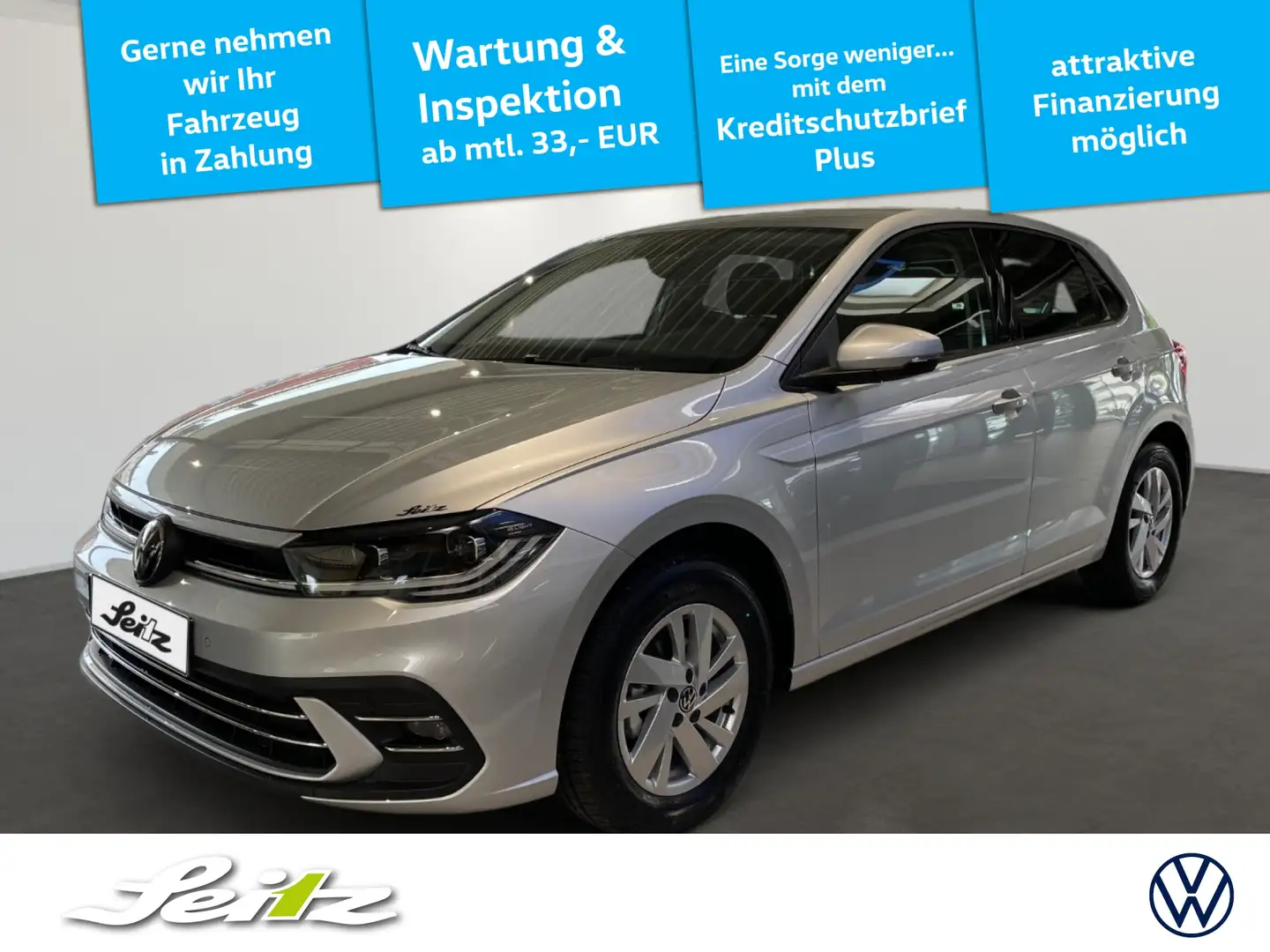 Volkswagen Polo VI 1.0 TSI Style *MATRIX*PARKSENSOR*SITZH* Silber - 1
