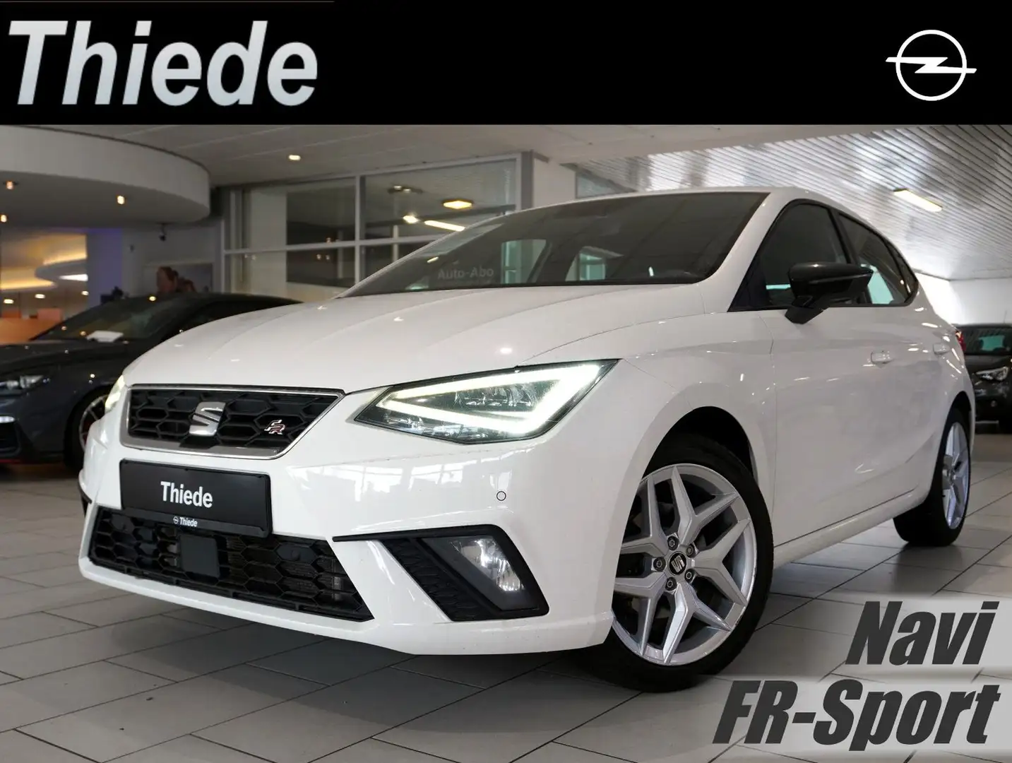 SEAT Ibiza 1.0 TSI FR SPORT LED/NAVI/SHZ/PDC/TEMP/17" Weiß - 1