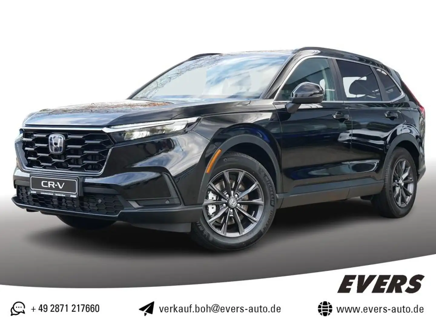 Honda CR-V 2.0 e:HEV ELEGANCE 2WD ACC+LEDER+PANO+NAVI Czarny - 1