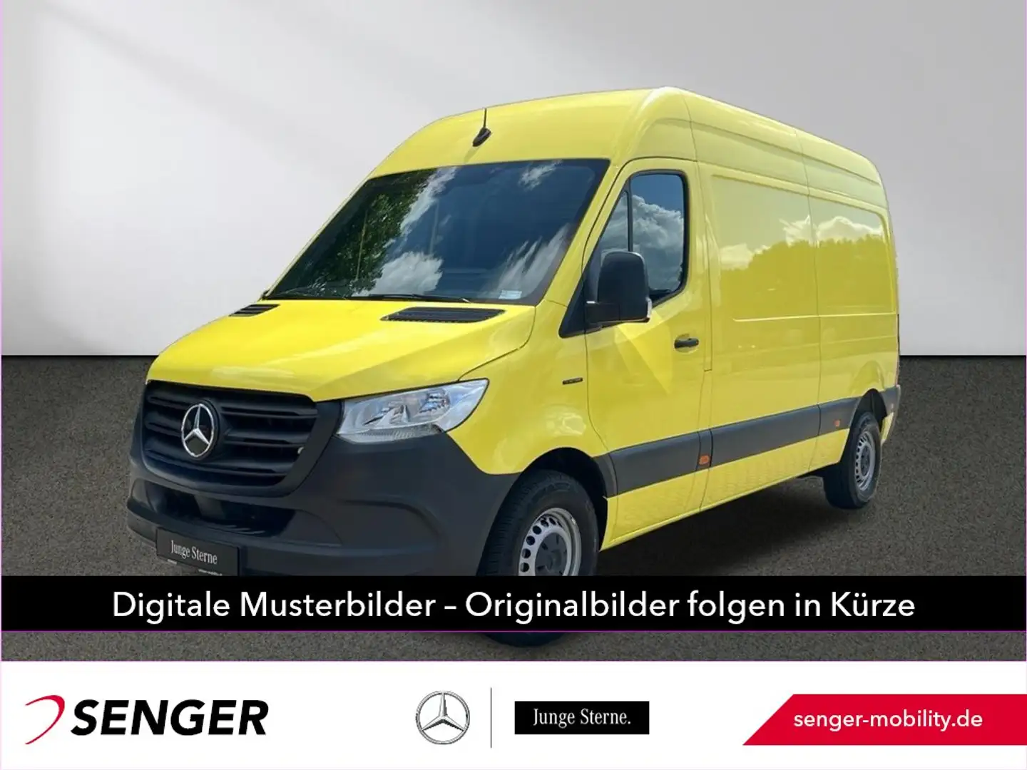 Mercedes-Benz eSprinter 312 KA L2H2 Radio Holz DAB 3-Sitzer Jaune - 1