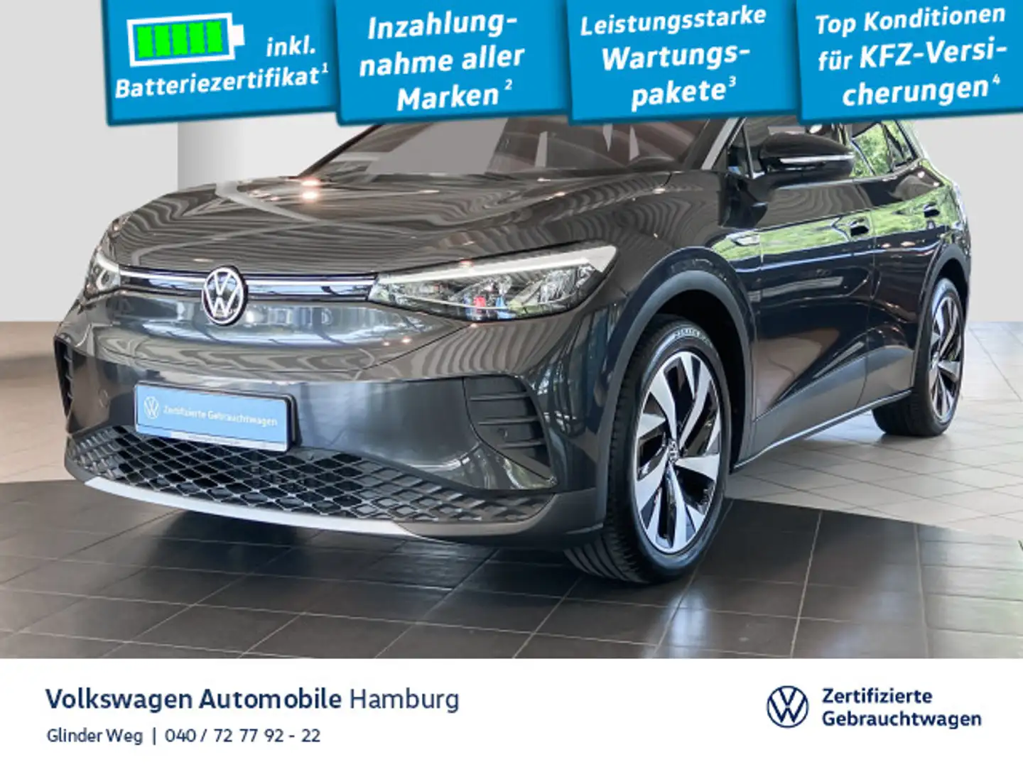 Volkswagen ID.4 Pro Performance 1st AHK Kamera Klima Navi S Schwarz - 1