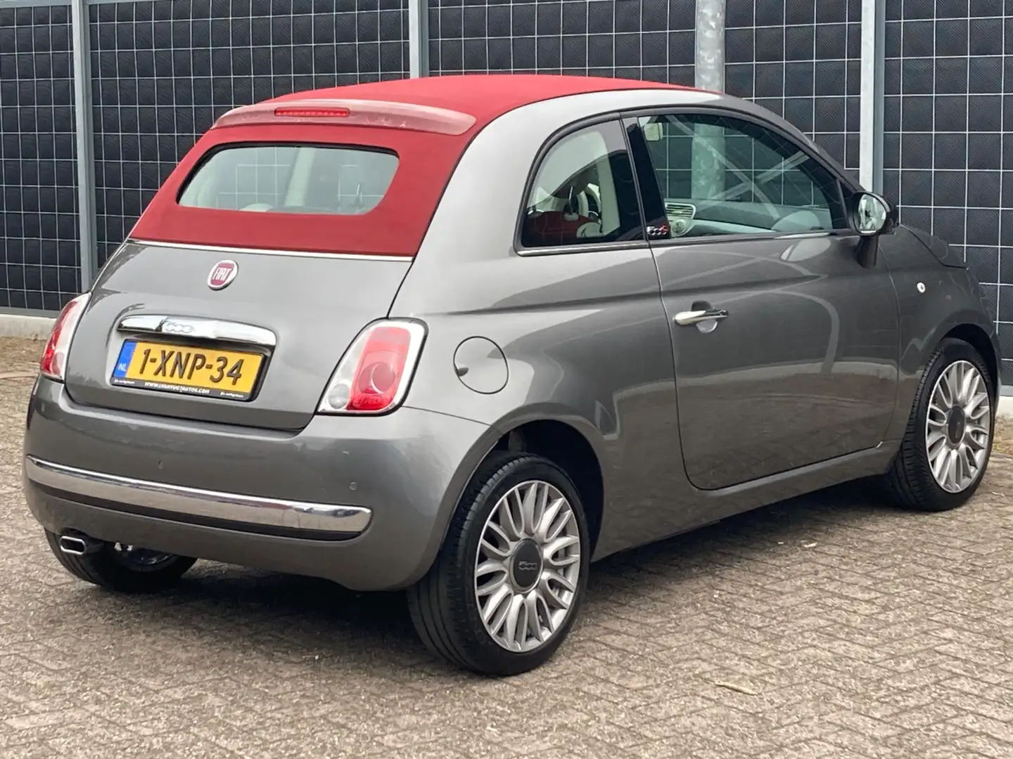 Fiat 500C 0.9 TwinAir Lounge Cabrio leder Gris - 2