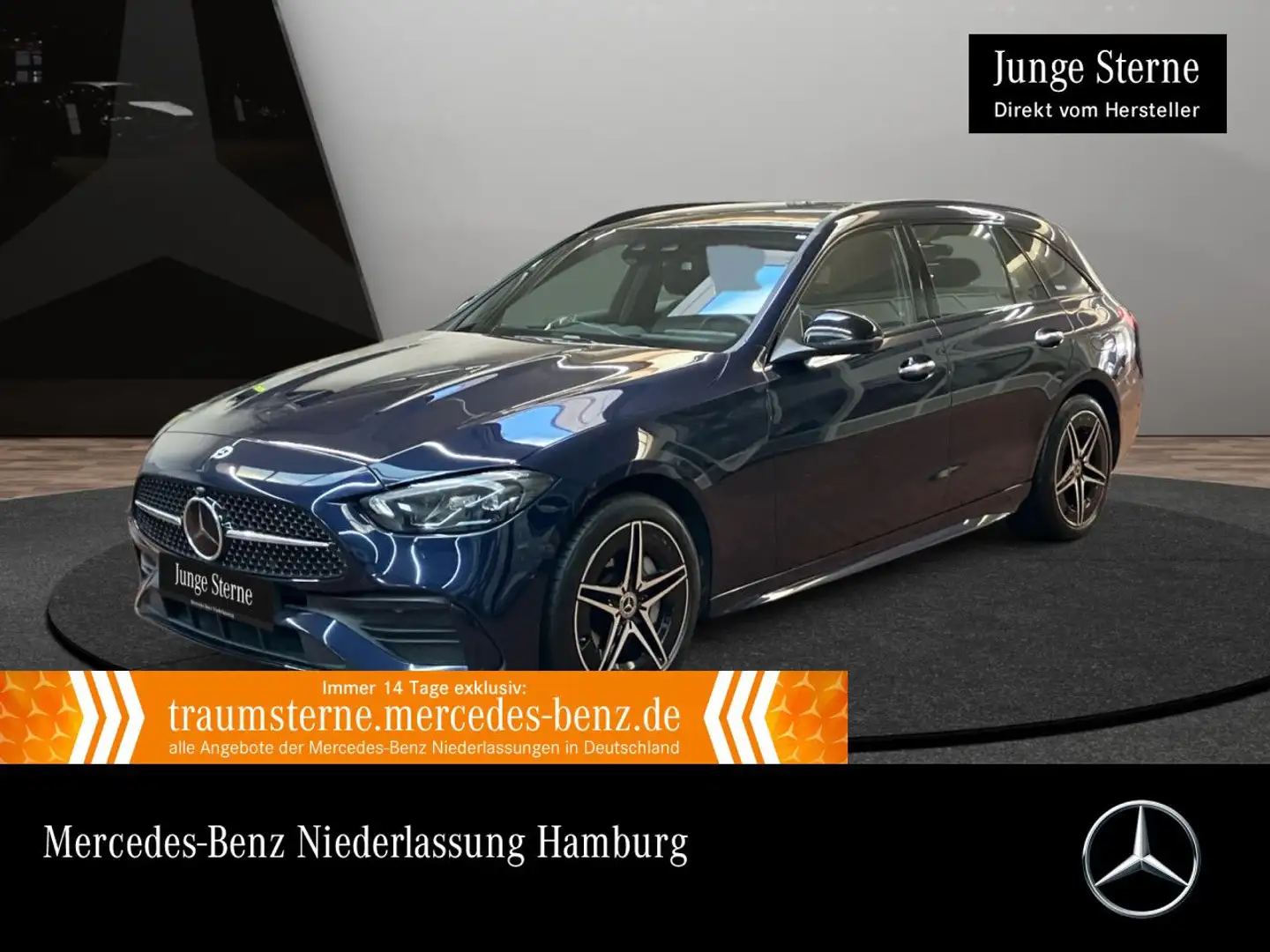 Mercedes-Benz C 300 e T AMG+NIGHT+PANO+360+AHK+LED+KEYLESS+9G Blau - 1