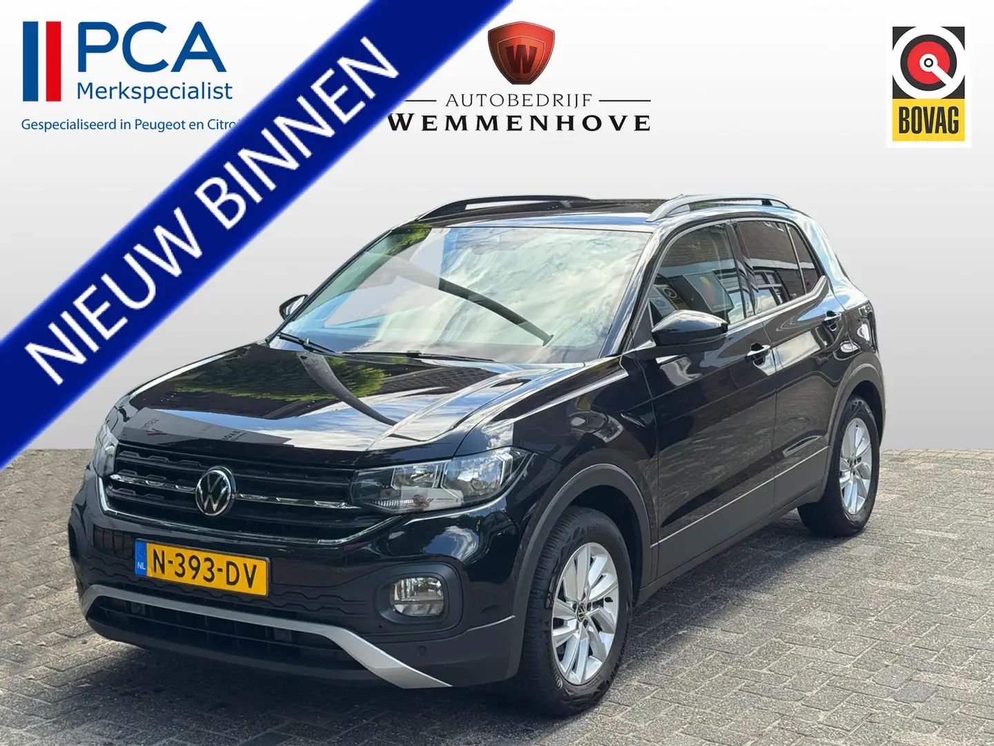 Volkswagen T-Cross 1.0 TSI Life Airco/Lichtmetalen velgen/Navi/Apple Zwart - 1