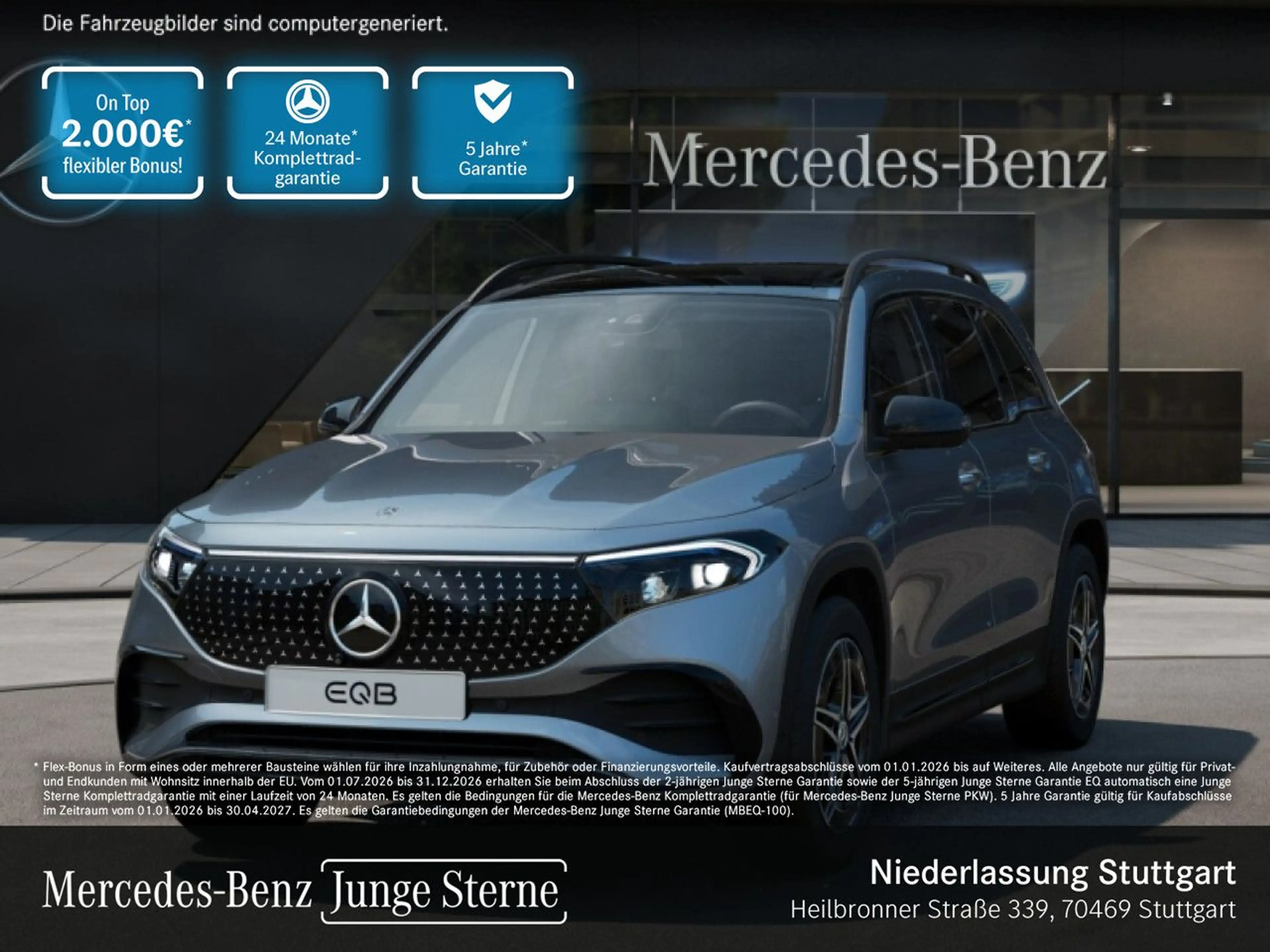 Mercedes-Benz EQB 250 AMG+NIGHT+PREMIUM+AHK+PANO+360+MEMORY+HUD