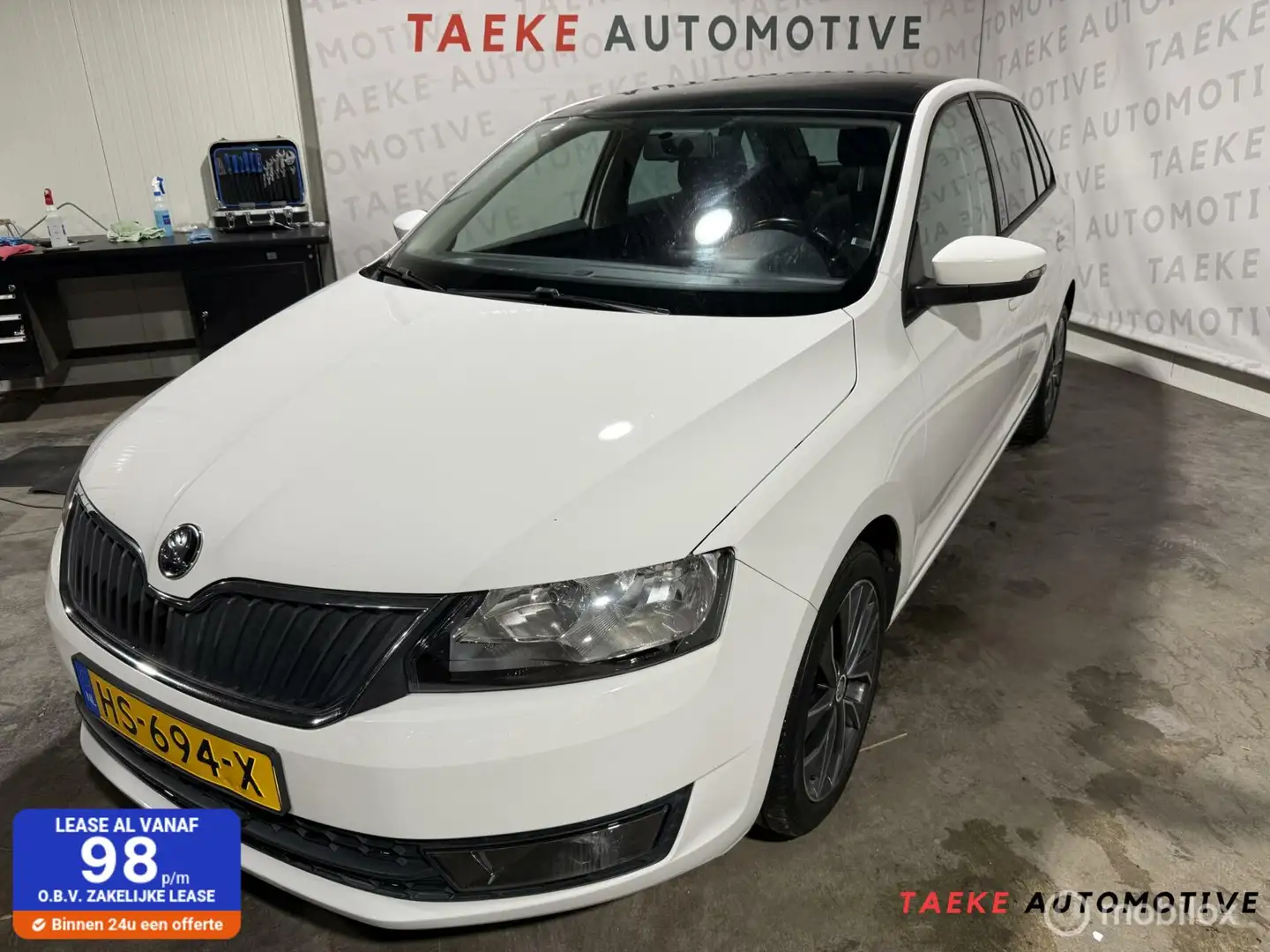 Skoda Rapid/Spaceback 1.2 TSI Greentech Edition 110pk/6bak/Pano/Airco Biały - 1