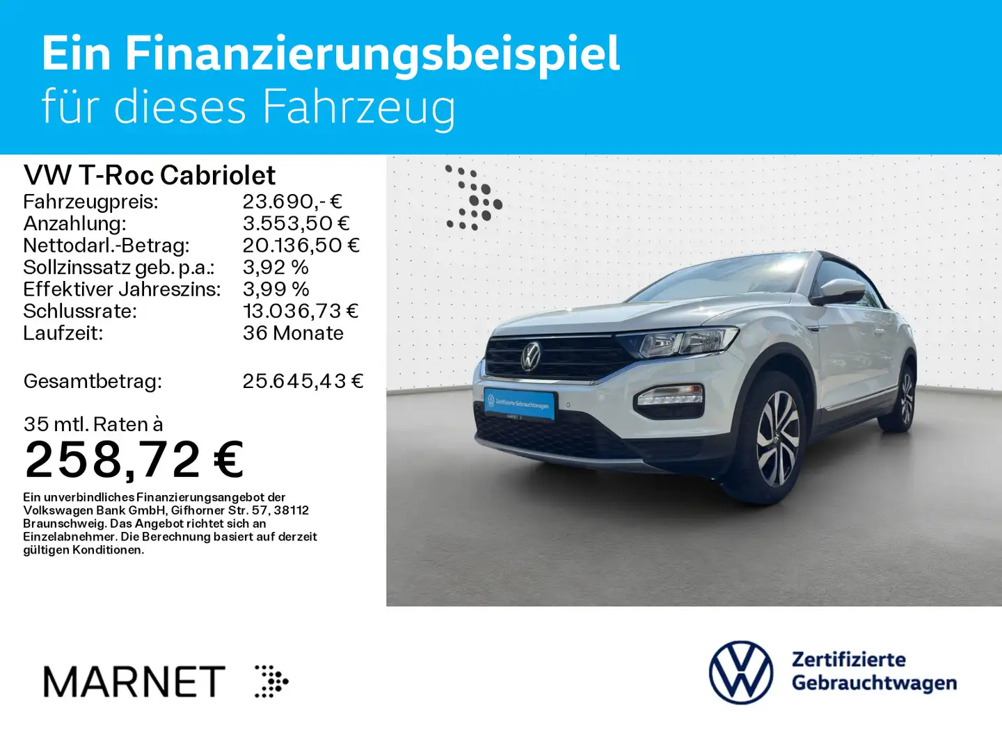 Volkswagen T-Roc Style 1.5 TSI  DSG*ASG*PDC*SHZ*D Weiß - 2