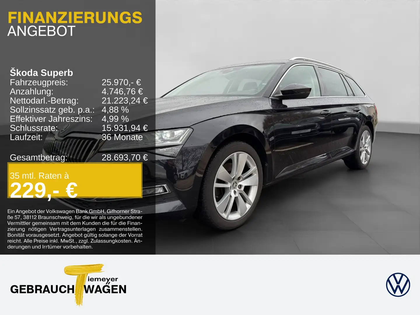 Skoda Superb Combi 2.0 TDI DSG STYLE MATRIX AHK LM18 Schwarz - 1