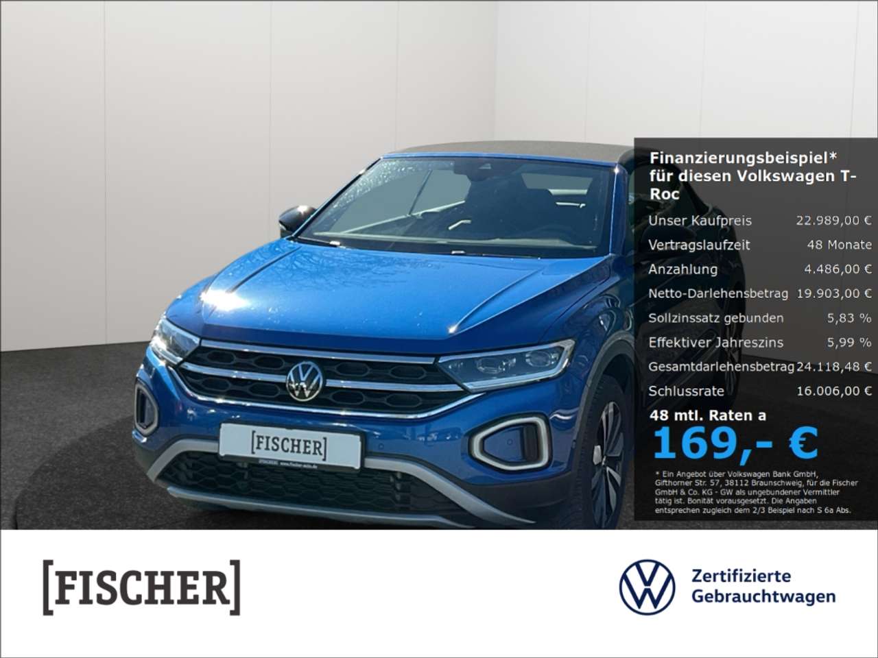 Volkswagen T-Roc 2025 — Cabriolet 1.0TSI Goal Navi SHZ Rear View ACC Carpl