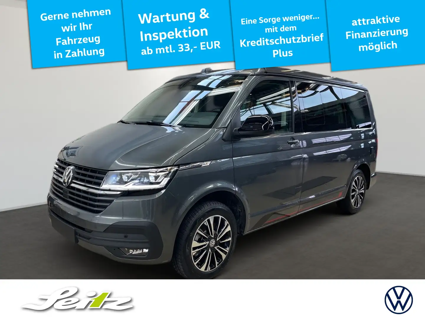 Volkswagen T6.1 California Beach Camper 2.0 TDI KR Edition *NAVI*KAMERA*STAND Grau - 1