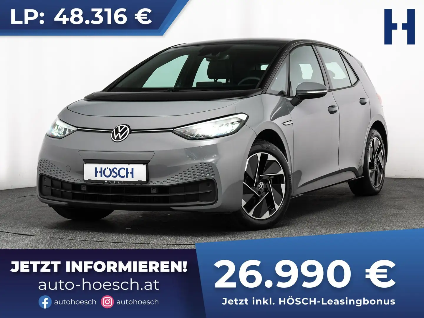 Volkswagen ID.3 Pro Performance 62kWh 18" WÄRMEPUMPE -44% Gris - 1