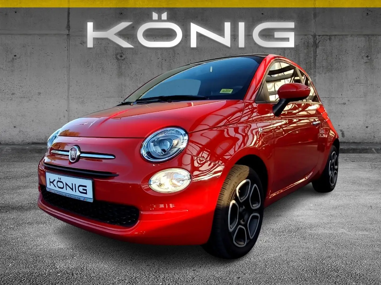 Fiat 500C Cabrio Club 1.0 Klima*Tempomat*CarPlay Rot - 1