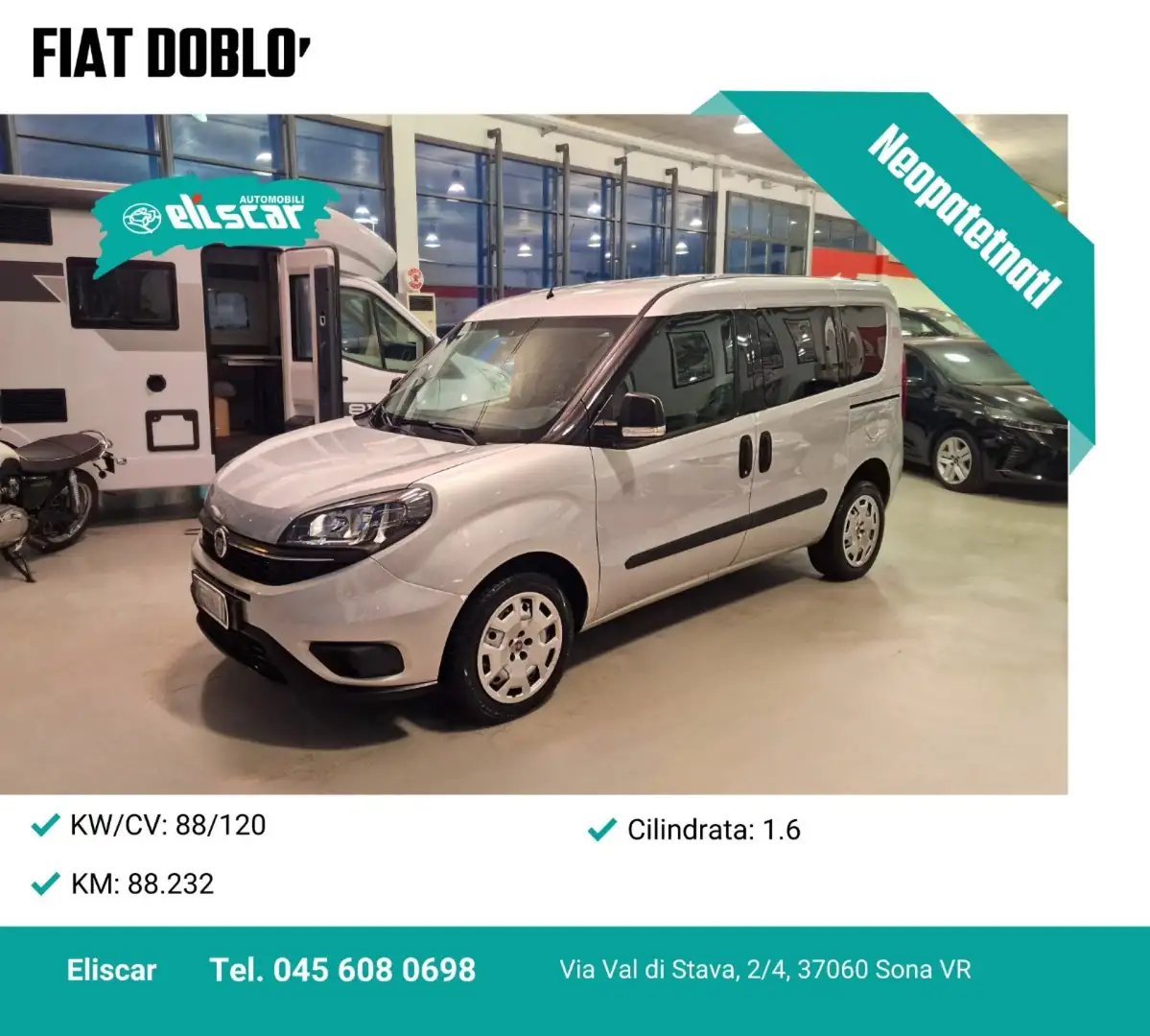 Fiat Doblo Doblò 1.6 JTD 5P 120CV Grigio - 1
