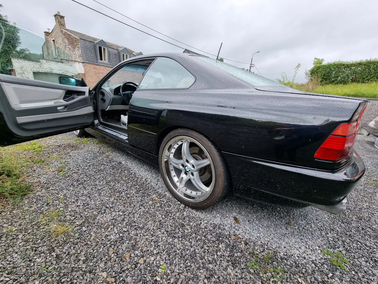 BMW 850i V12 oldtimer zwart, foto 11