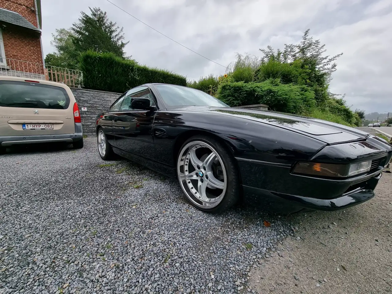 BMW 850i V12 oldtimer zwart, foto 10