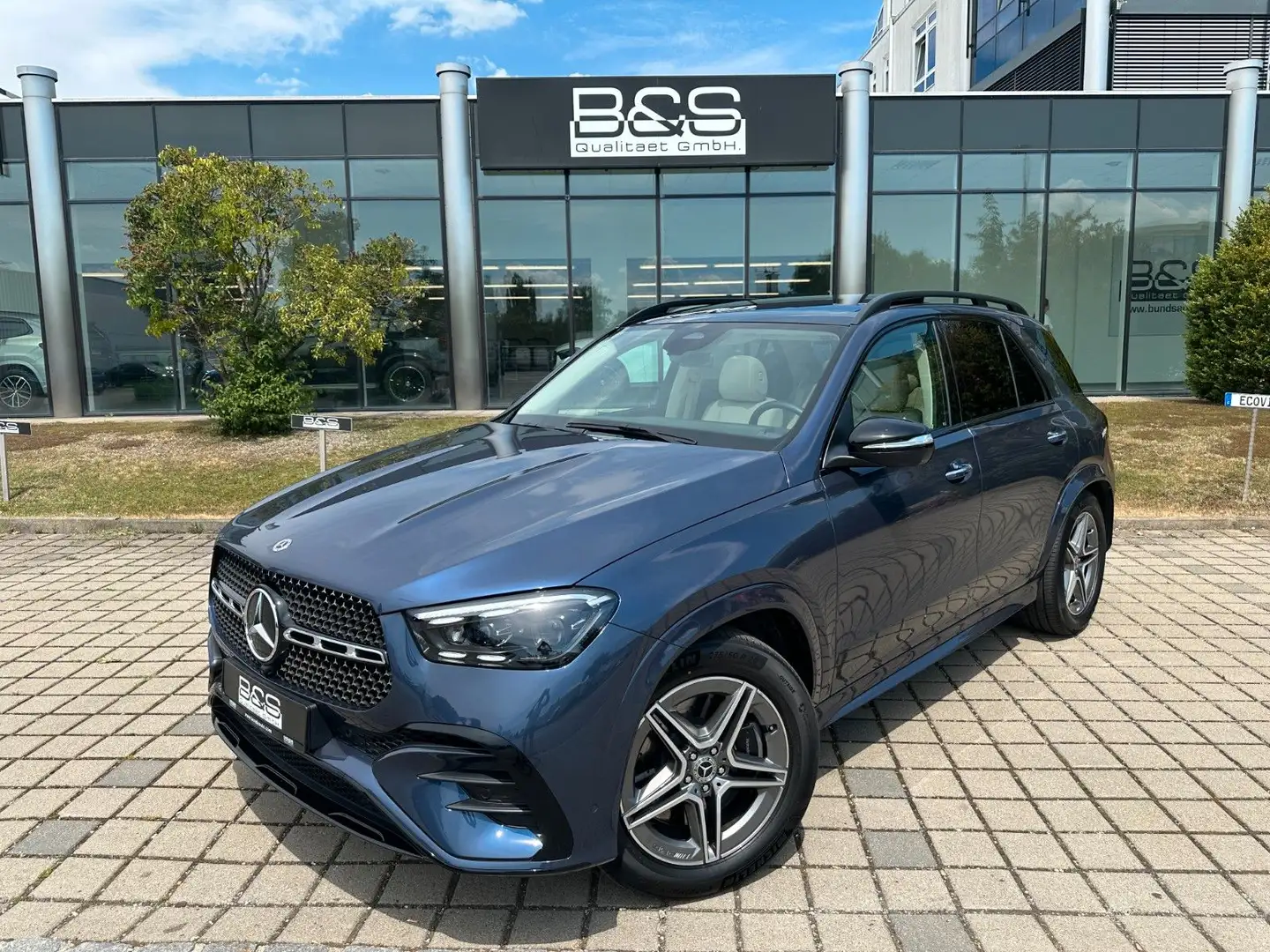 Mercedes-Benz GLE 450 d 4Matic AMG PANO,BURM,LUFT,360,Usw Bleu - 2
