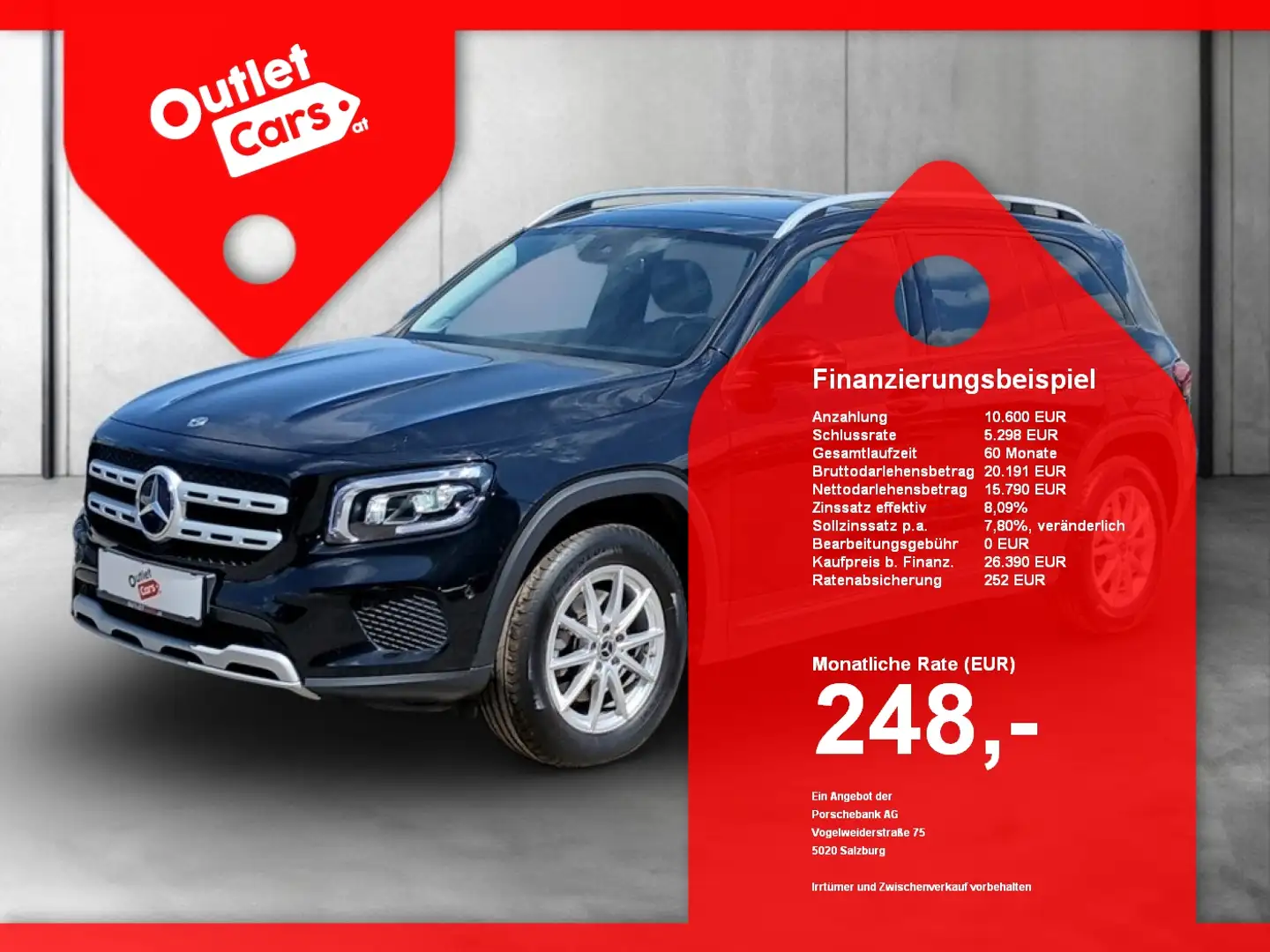 Mercedes-Benz GLB 180 d ASSIST+LEDER+NAVI+Pano+RFK+Virtual+LM Schwarz - 1