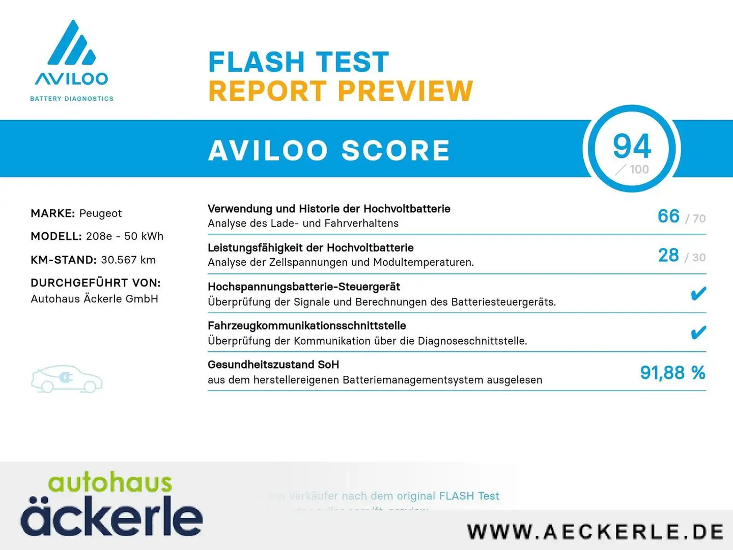 Peugeot 208 E-208 Allure 136  Pano I Batteriezertifikat I Auto Nero - 2