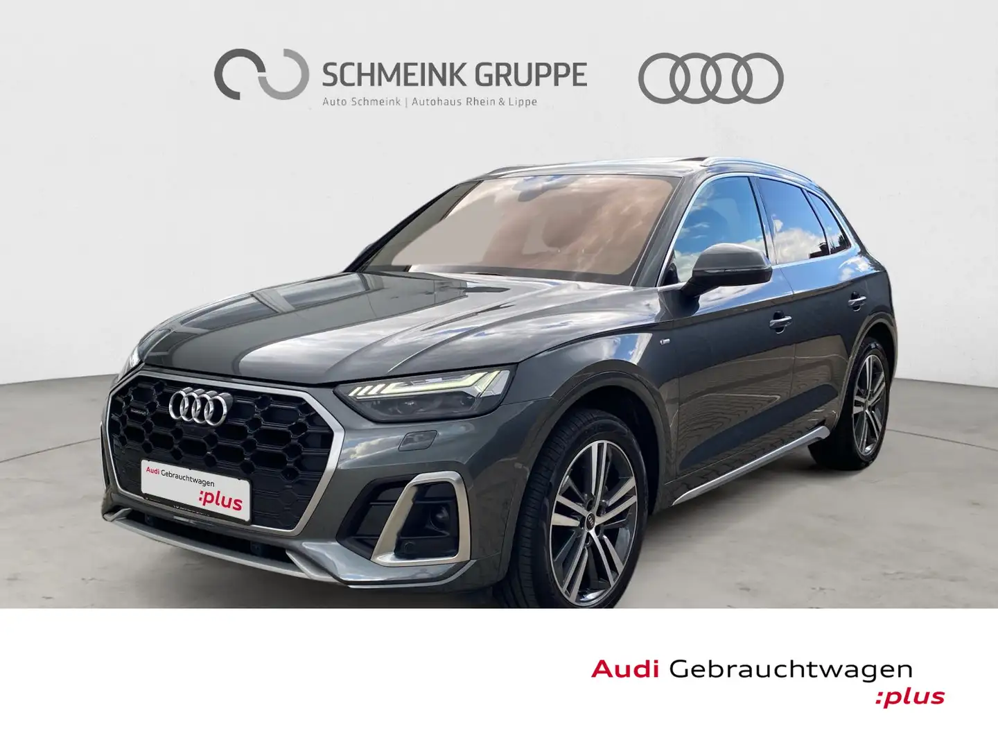 Audi Q5 40 TDI S line quattro Stronic Pano Matrix AHK Grau - 1
