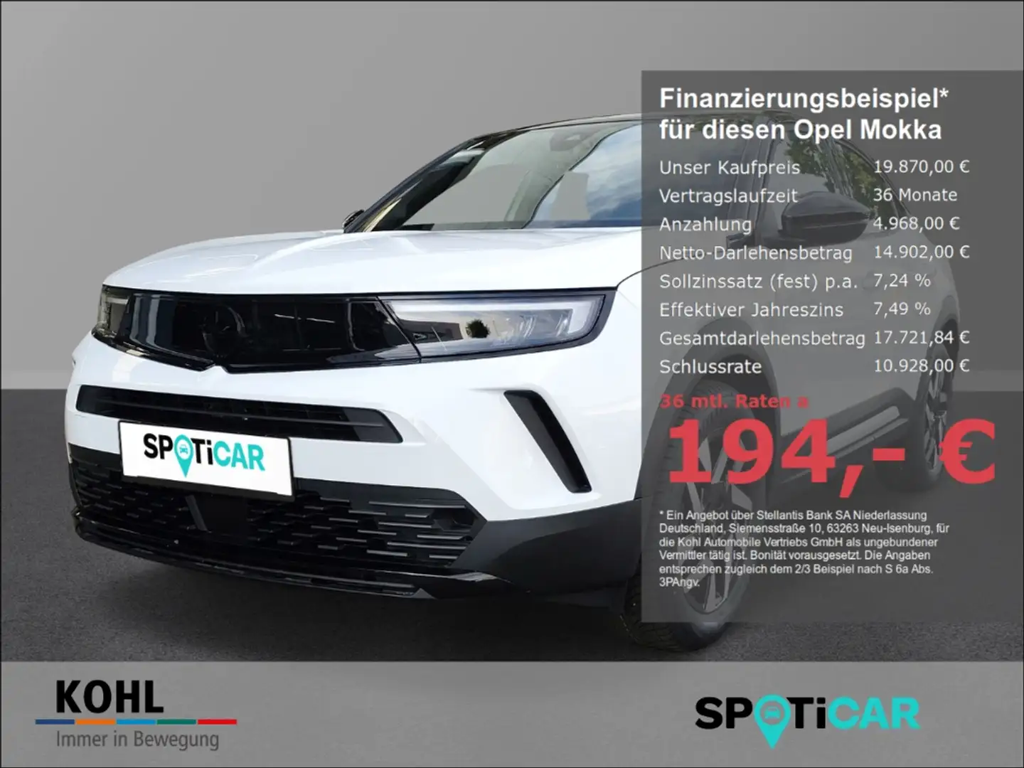 Opel Mokka GS 1.2 Turbo 136PS LED Navi Klimaautom Blanc - 1