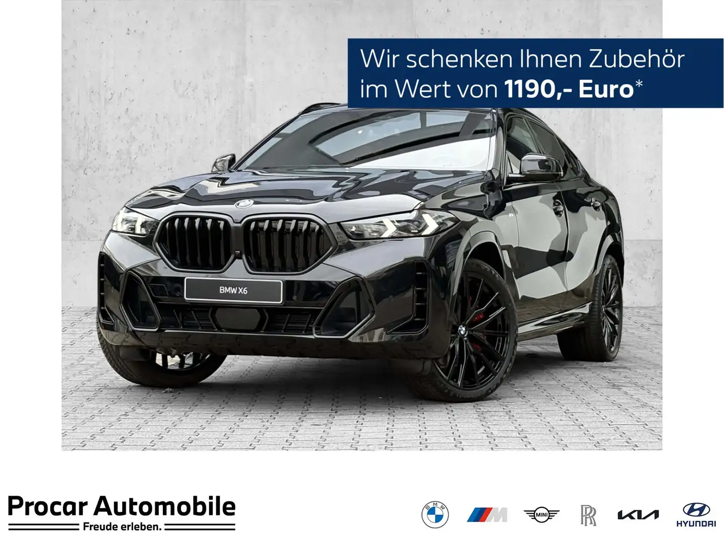 BMW X6 xDrive40d MSport PANO AHK DA PROF PA PROF 22" Noir - 1