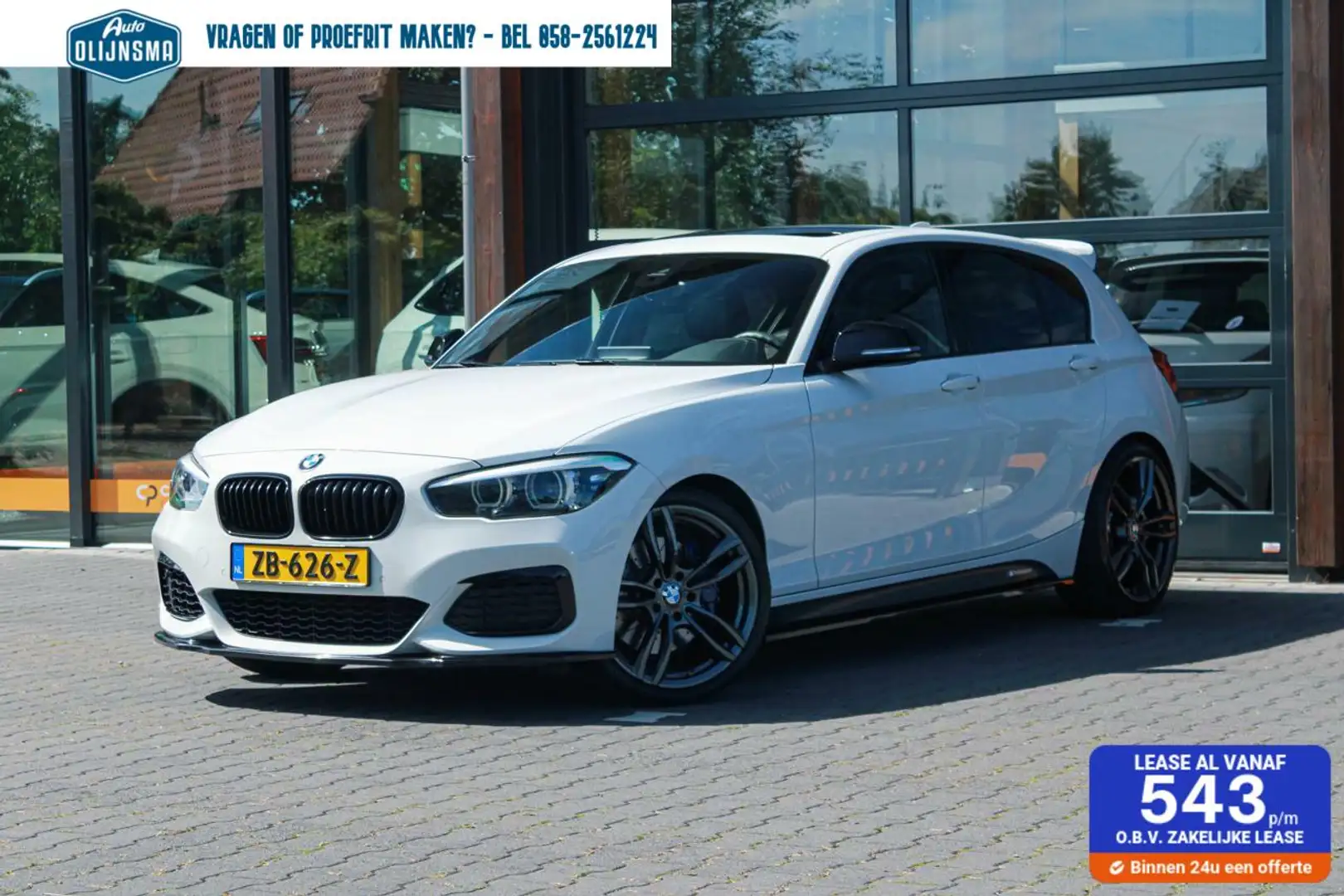 BMW 140 1-serie M140i High Executive|Opendak|Navi|Stoelver White - 1