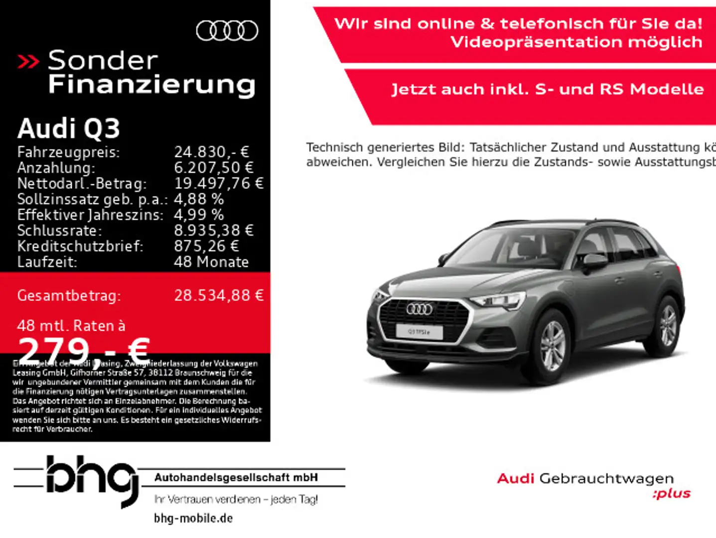 Audi Q3 45 TFSIe S-tronic ACC DriveSelect Sitzheizung Grau - 1