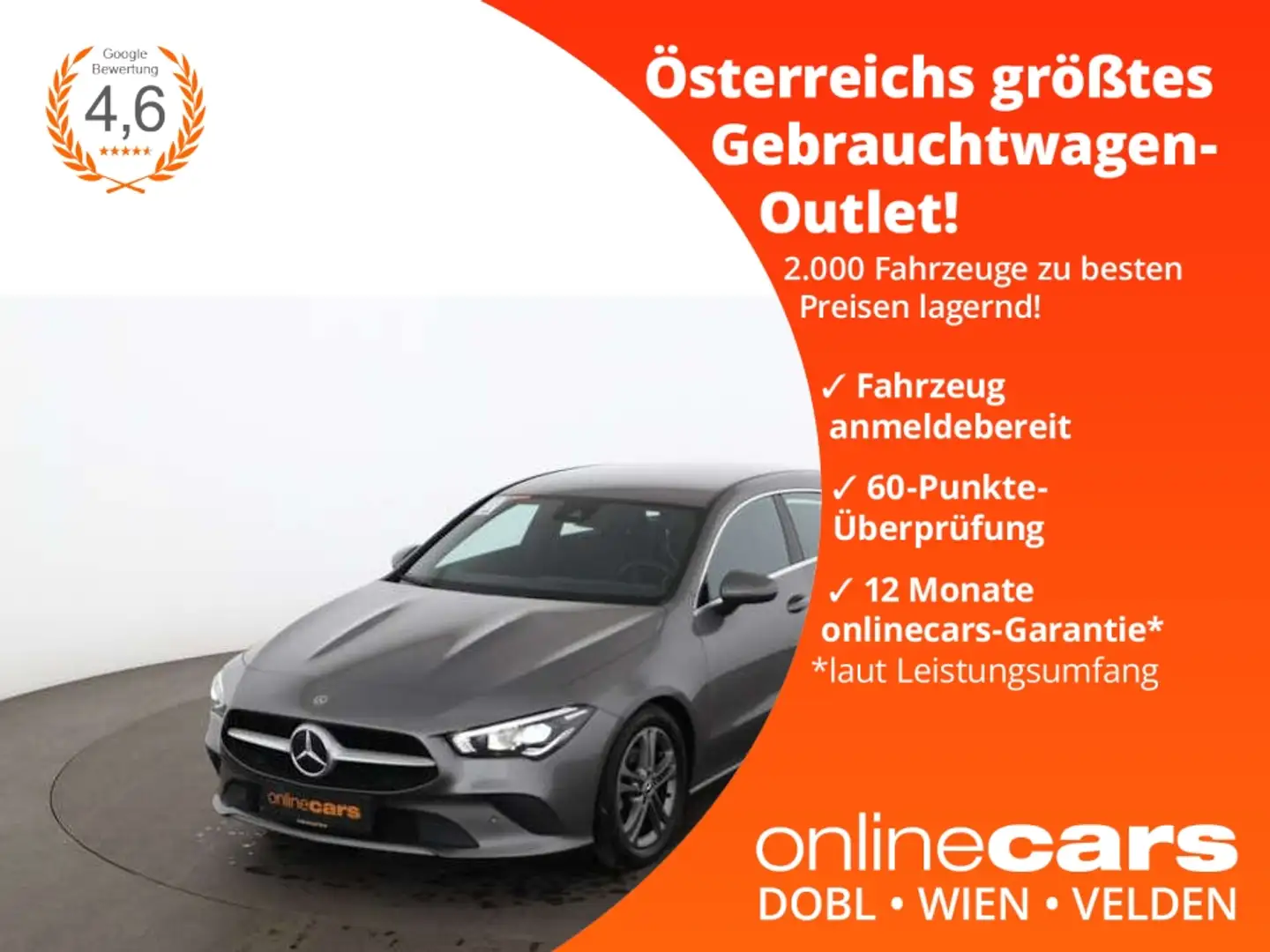 Mercedes-Benz CLA 180 d Shooting Brake Aut LED AHK NAVI LEDER Grau - 1