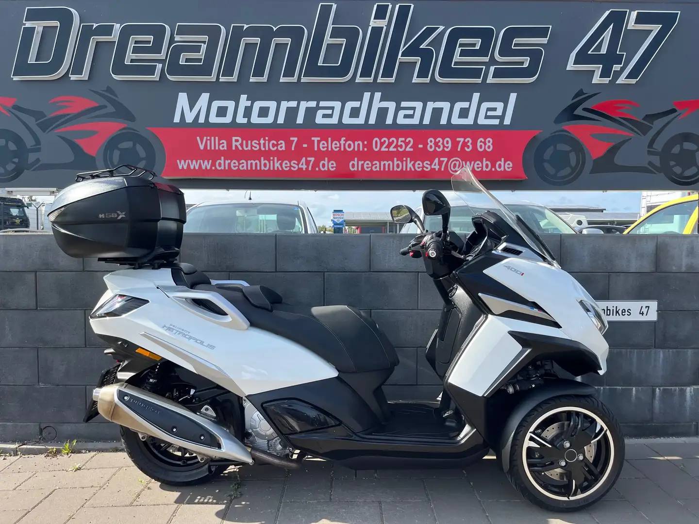 Peugeot Metropolis 1.HAND**4500KM**SHAD TOPCASE 58L** Wit - 1