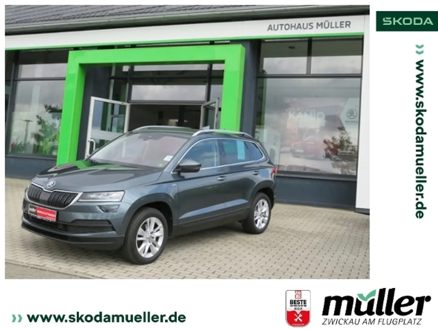 Skoda Karoq Clever 1.5TSI 110kW AHK beh. FS VARIO Grijs - 1