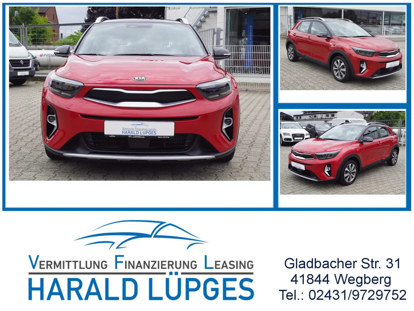 Kia Stonic Vision, RFK, Navi, LED-Licht, Alus, Euro 6 Rouge - 1