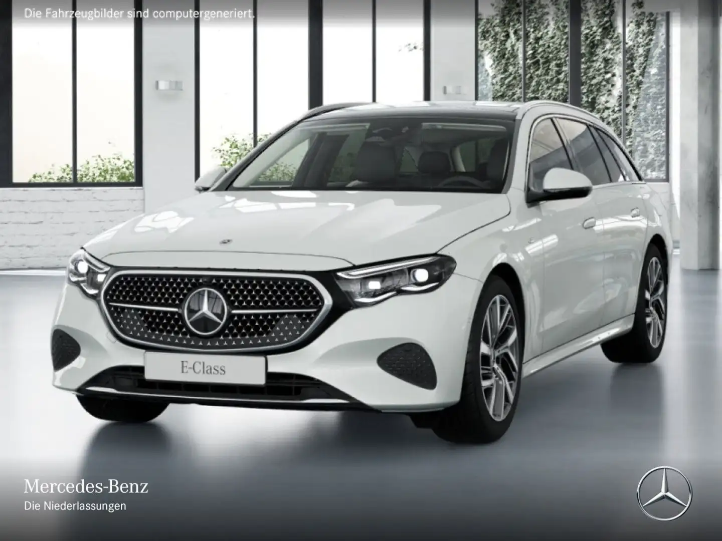 Mercedes-Benz E 300 e T Hybrid Avantgarde 360° Pano Distr. AHK Weiß - 2