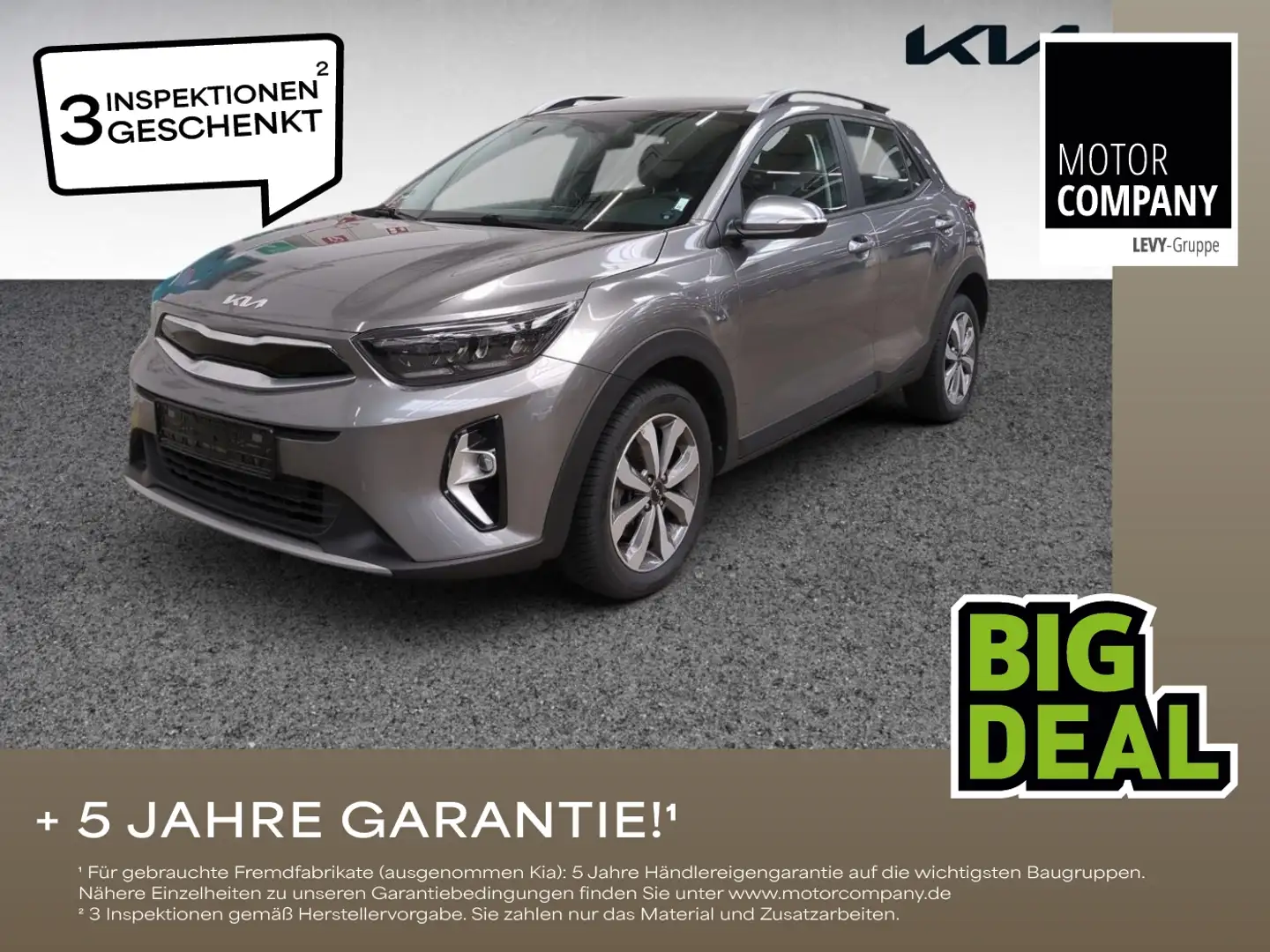 Kia Stonic 1.0 T-GDI Vision +Automatik+Allwetter+Navi Šedá - 1