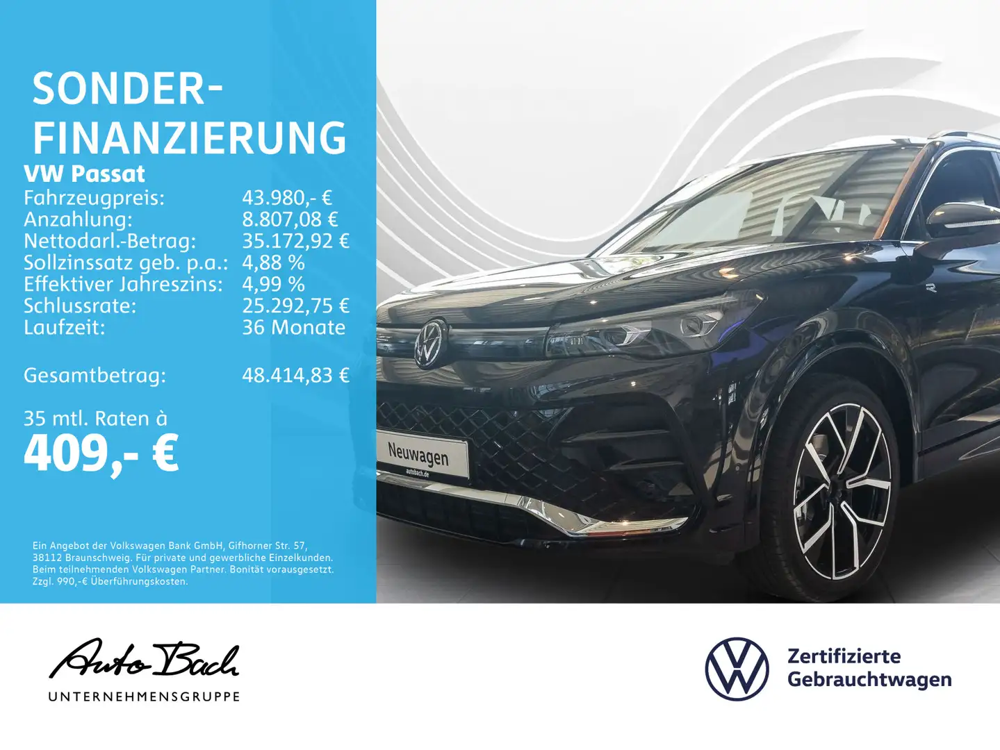 Volkswagen Passat Var. 2.0 TDI "Elegance" DSG Navi LED Digi Silber - 2